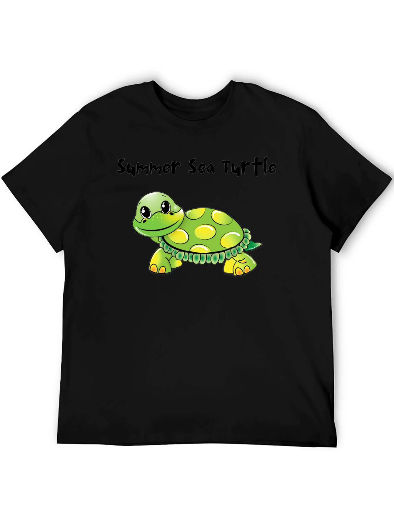 Summer Sea Turtle Graphic Tee - Soft Cotton Blend