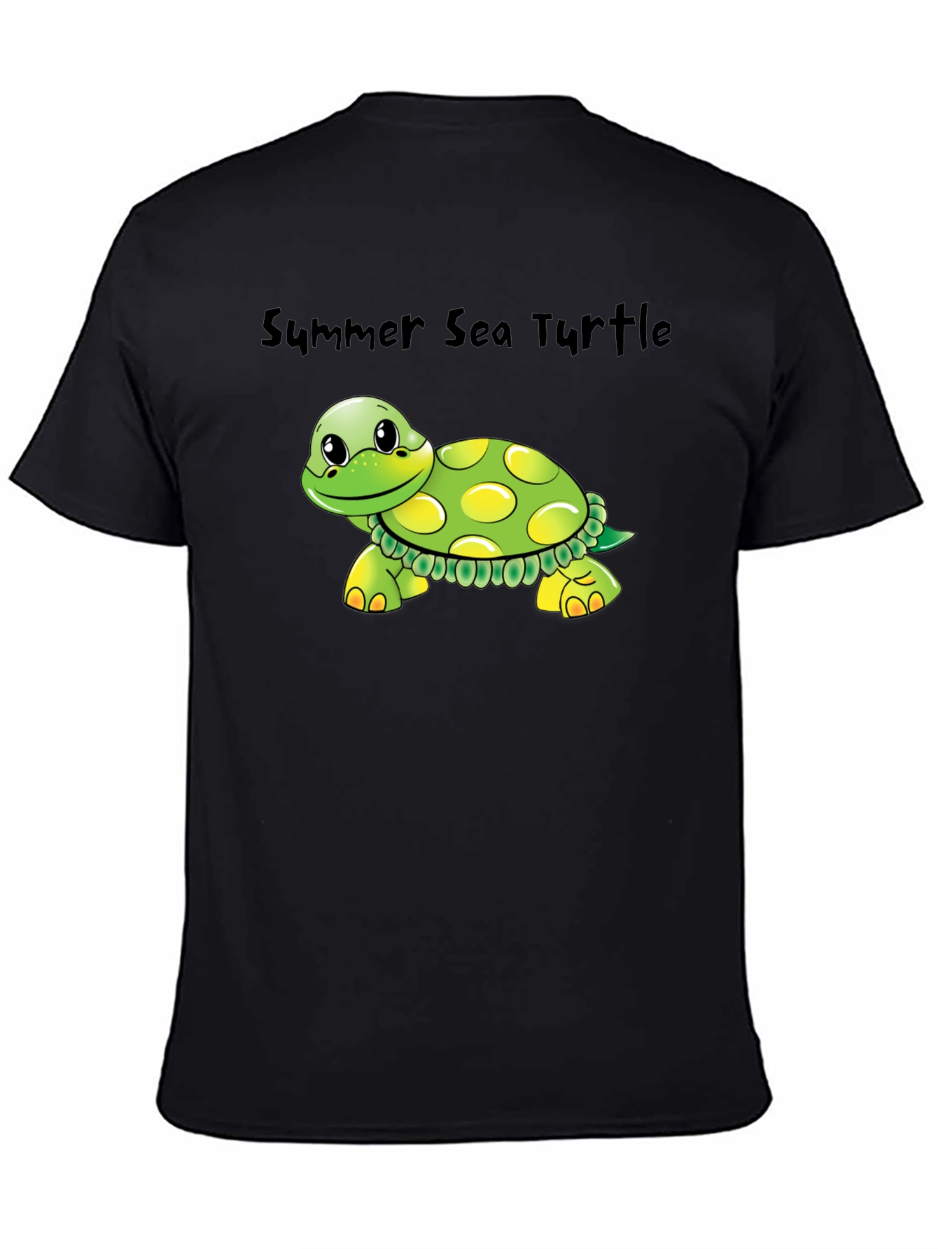 Summer Sea Turtle Graphic Tee - Soft Cotton Blend