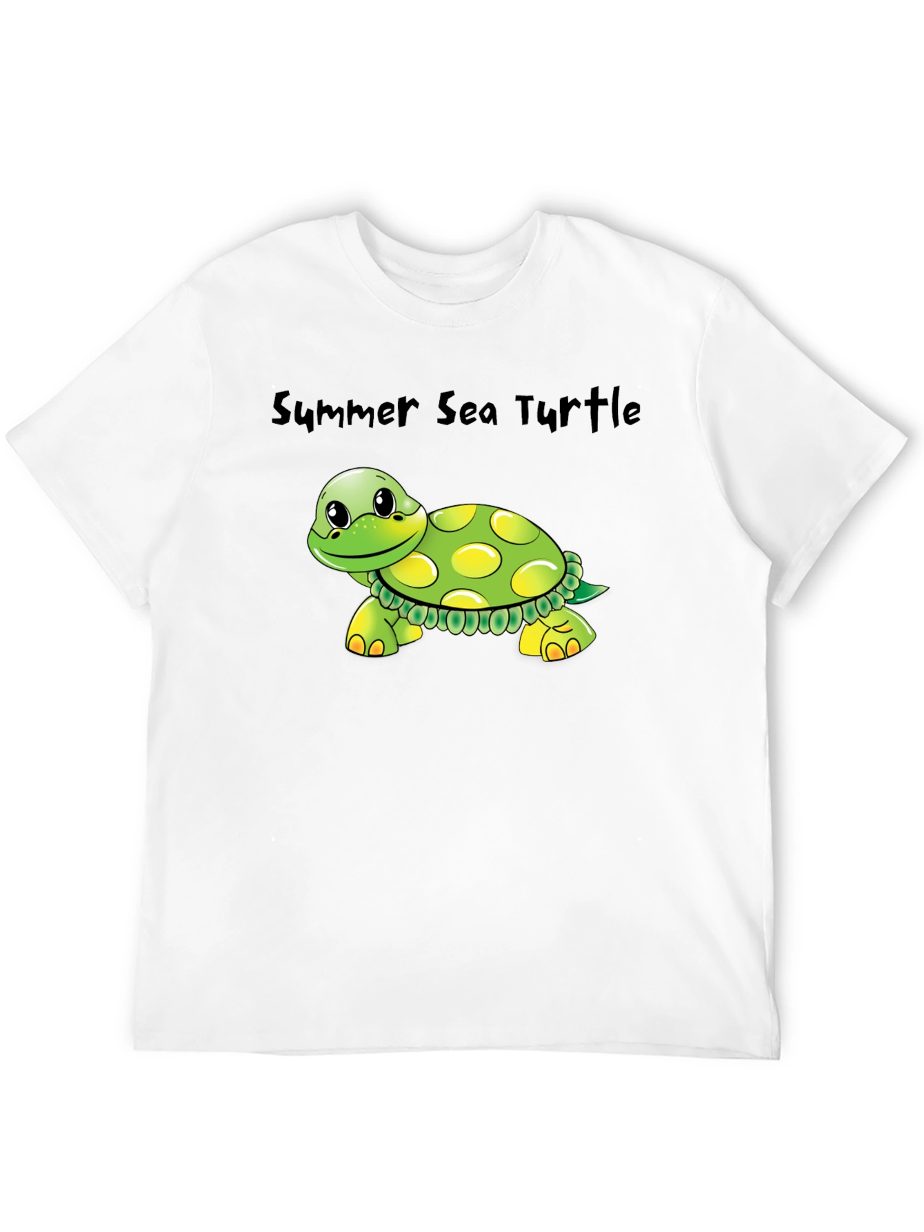 Summer Sea Turtle Graphic Tee - Soft Cotton Blend