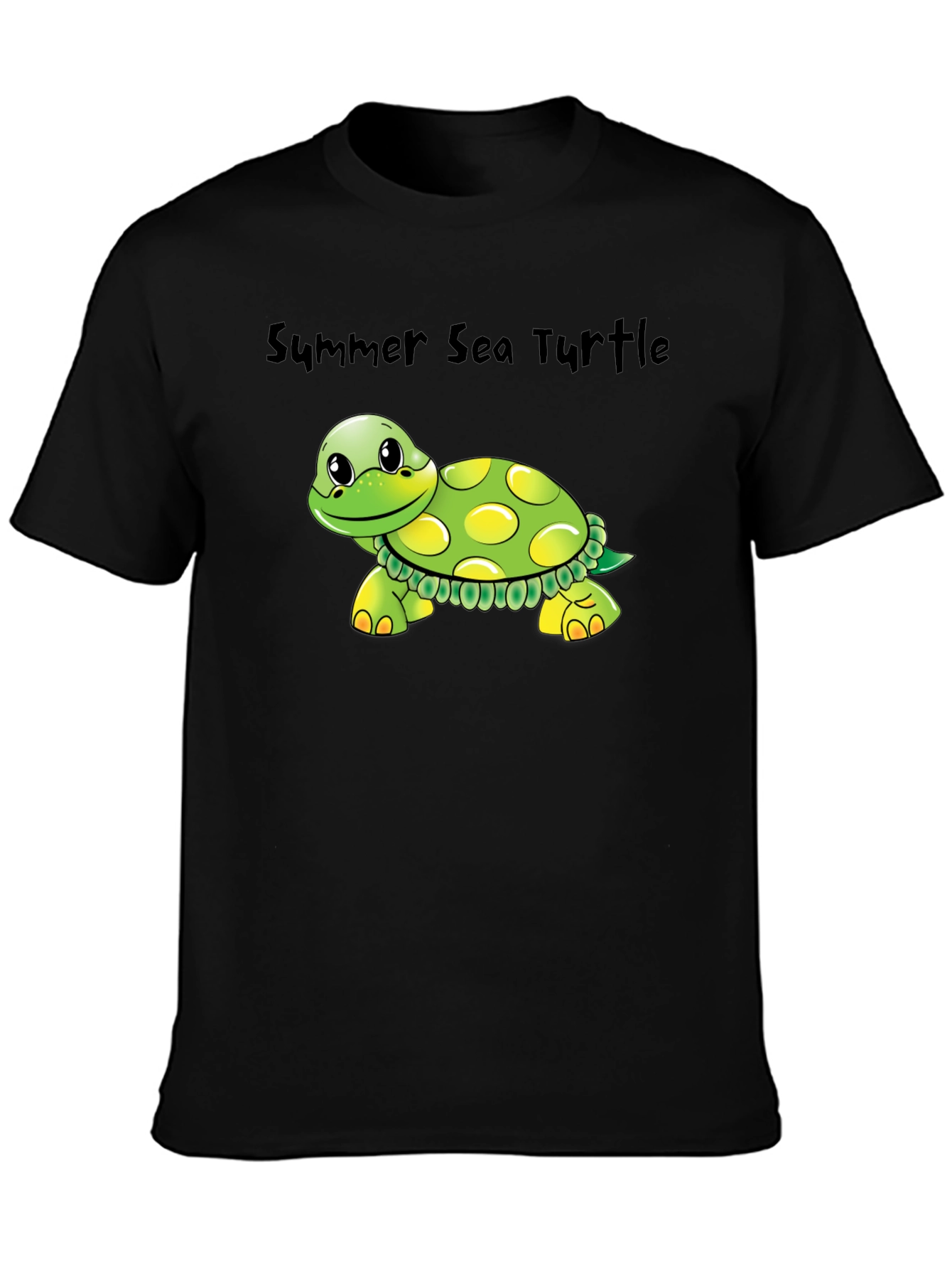Summer Sea Turtle Graphic Tee - Soft Cotton Blend