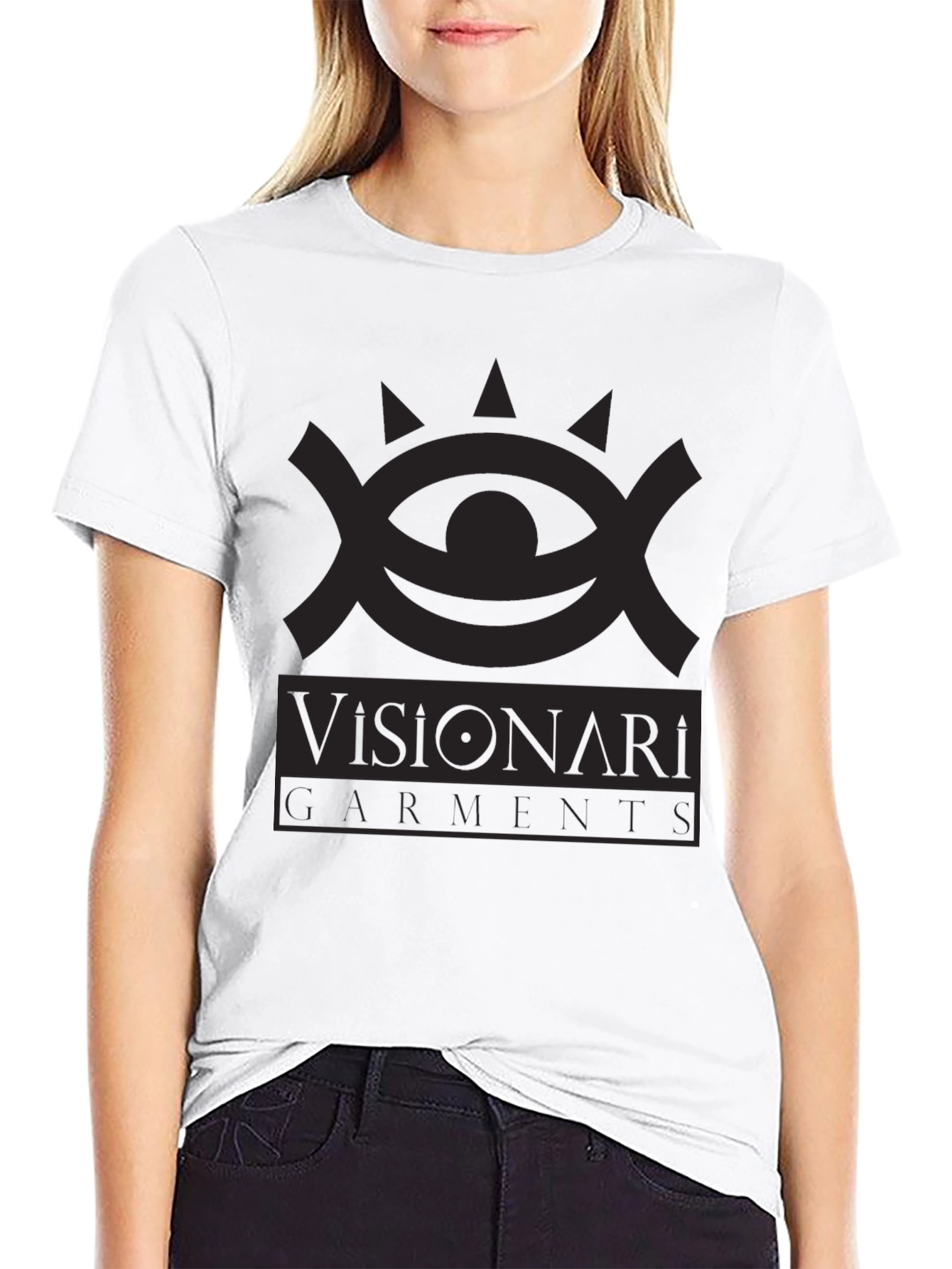 Visionari Garments Black Graphic Tee - Stylish Comfort