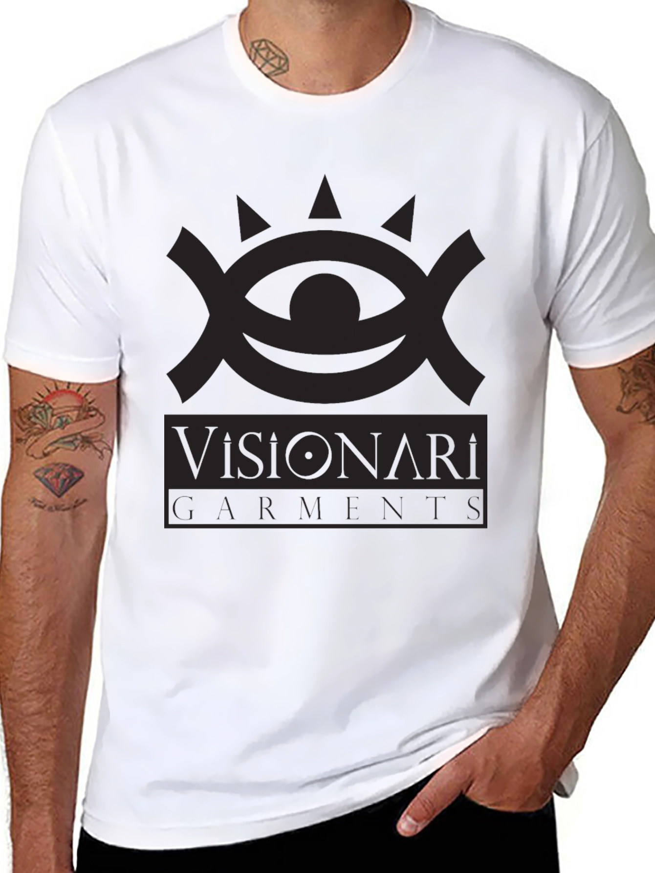 Visionari Garments Black Graphic Tee - Stylish Comfort