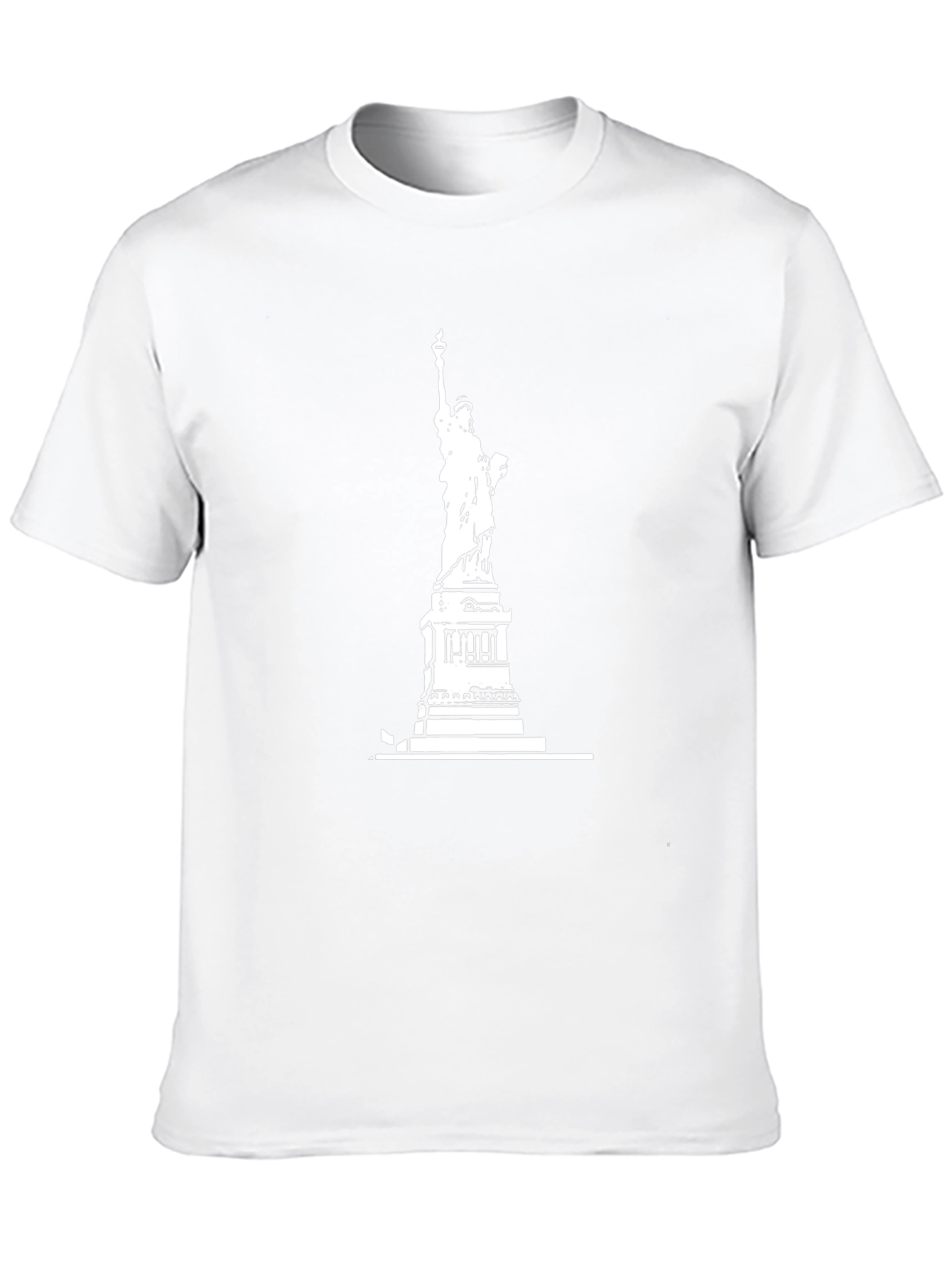 Statue of Liberty Graphic Tee - Black Cotton Shirt