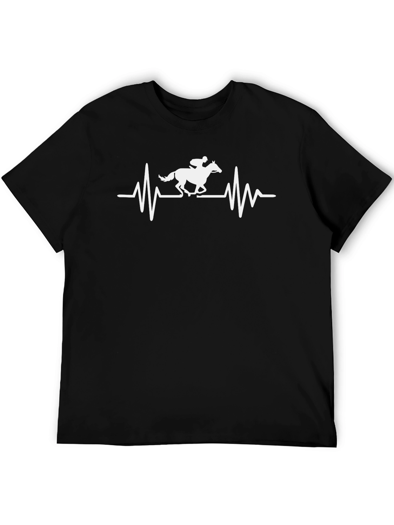 Horse Racing Heartbeat T-Shirt - Equestrian Style