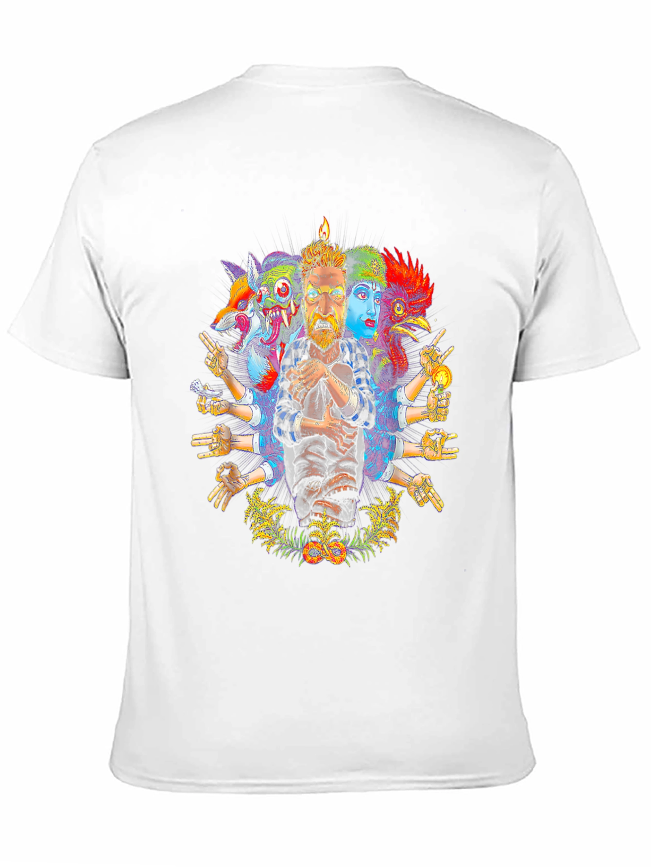 Surreal Artistic Graphic Print Crew Neck T-Shirt