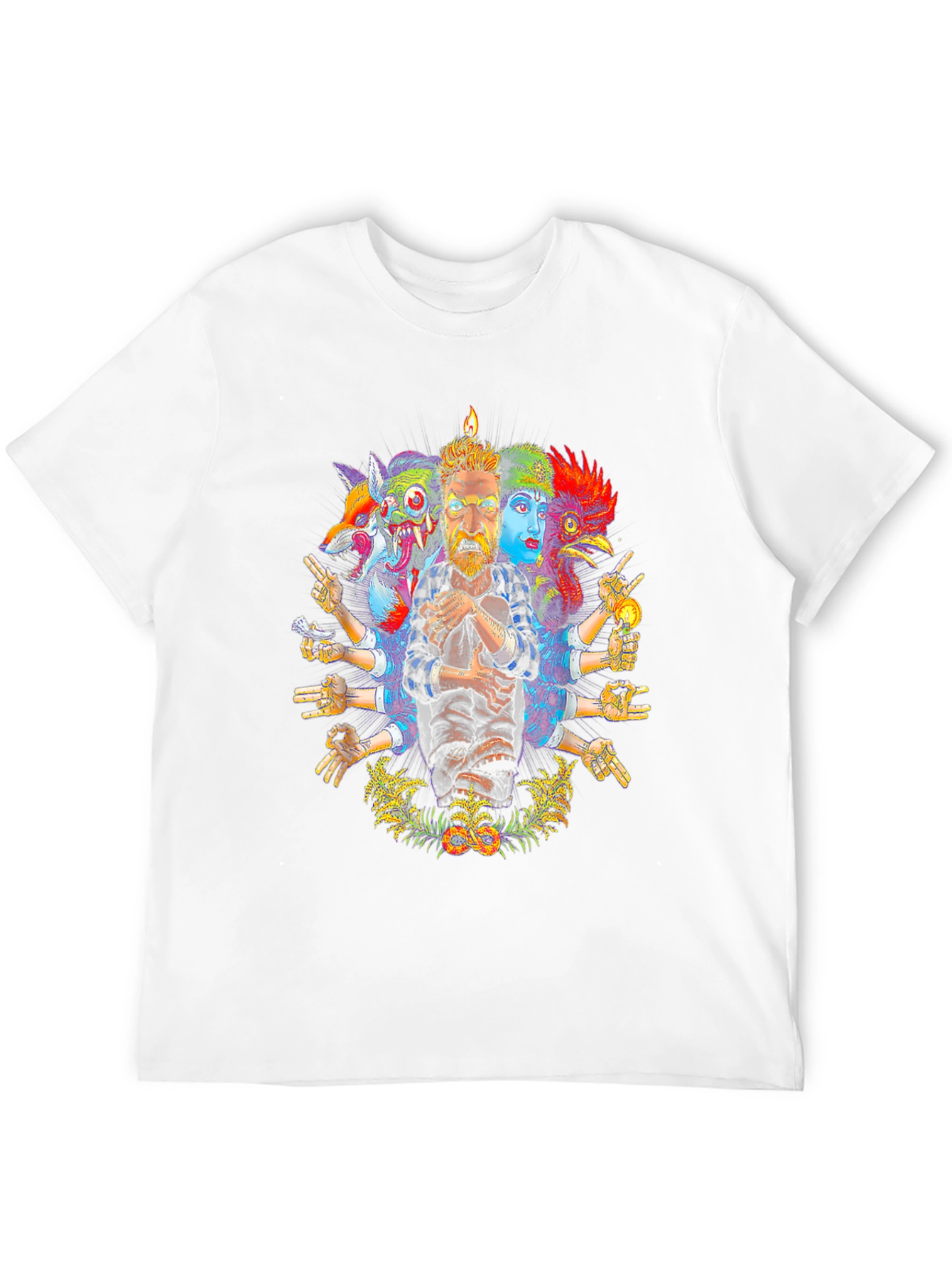 Surreal Artistic Graphic Print Crew Neck T-Shirt