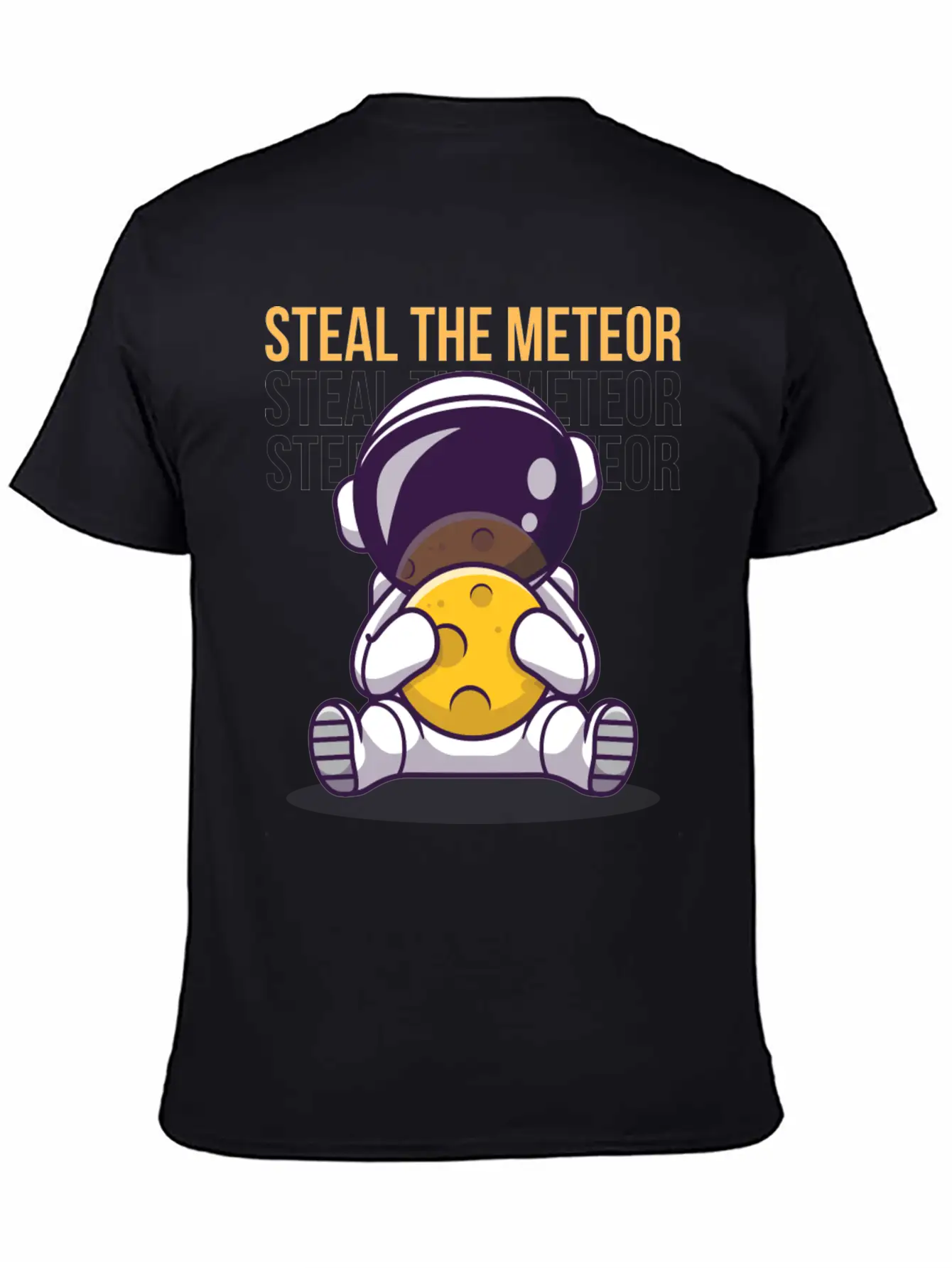 "Steal The Meteor" By A 5 Yr Old Unisex Casual T-Shirt – Clean Design For Daily Comfort