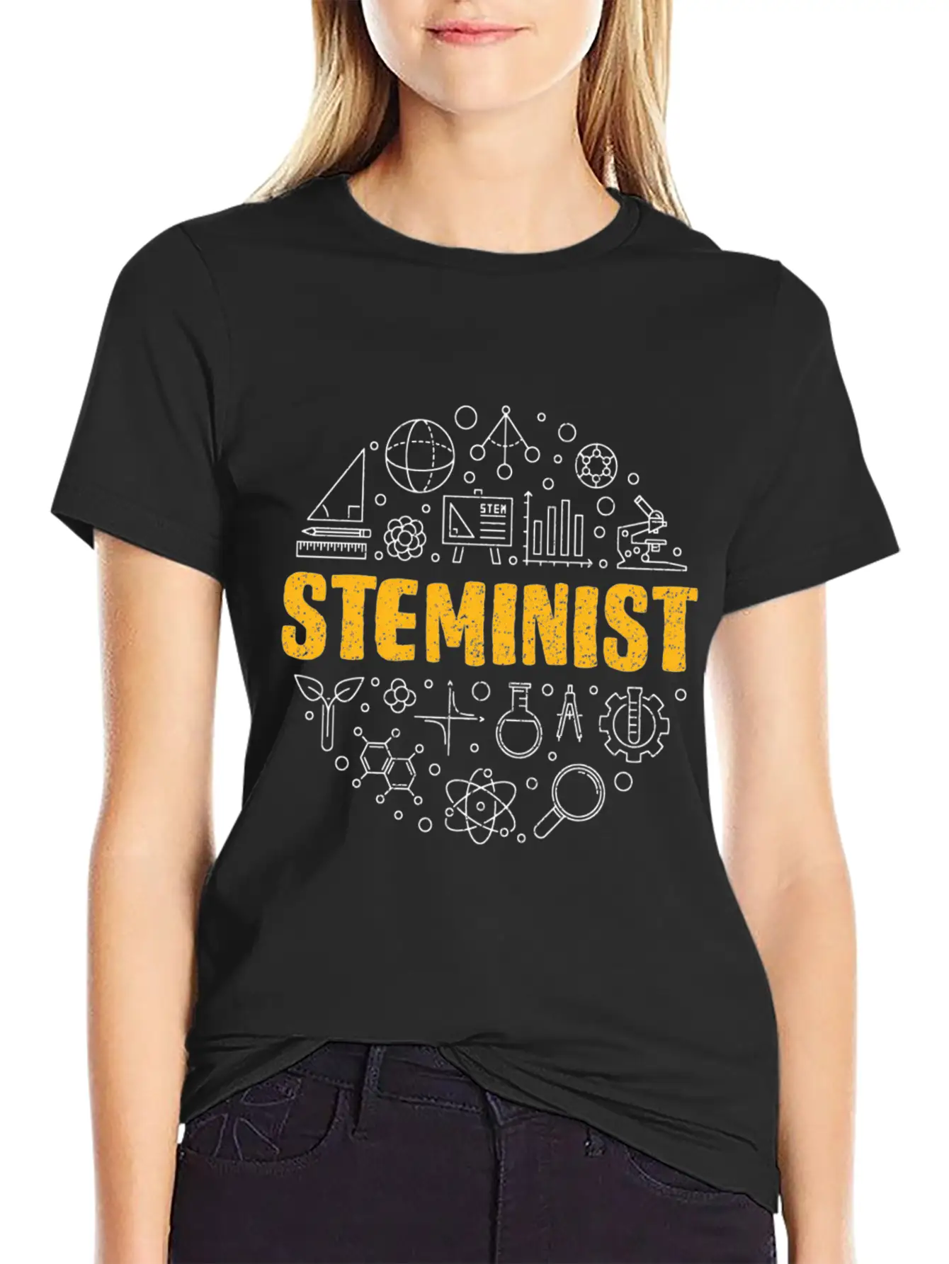 Steminist - Science Tech Engineering And Math Stem Unisex Casual T-Shirt – Clean Design For Daily Comfort