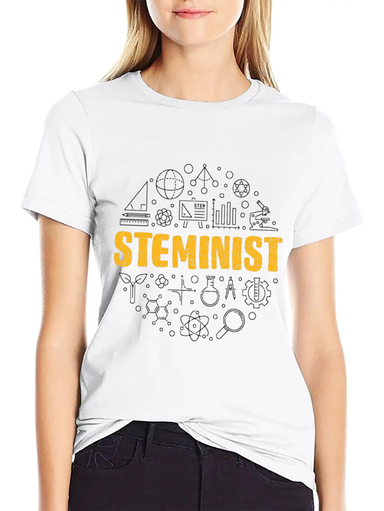 Steminist - Science Tech Engineering And Math Stem Unisex Casual T-Shirt – Clean Design For Daily Comfort