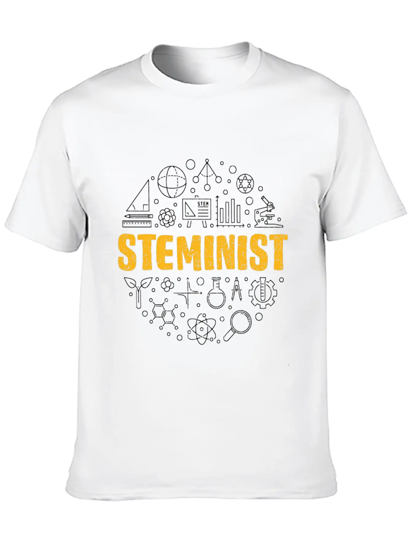 Steminist - Science Tech Engineering And Math Stem Unisex Casual T-Shirt – Clean Design For Daily Comfort