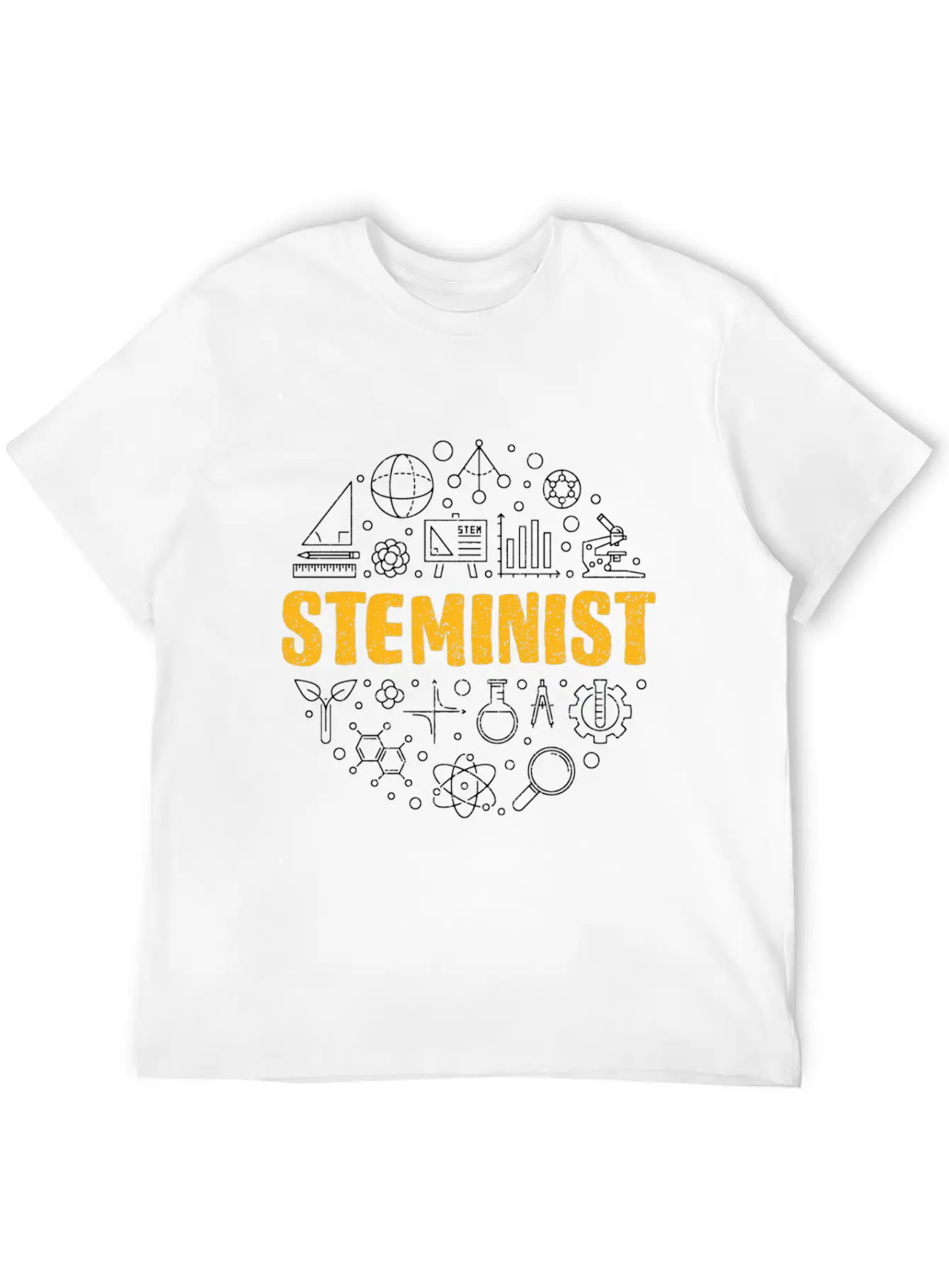 Steminist - Science Tech Engineering And Math Stem Unisex Casual T-Shirt – Clean Design For Daily Comfort
