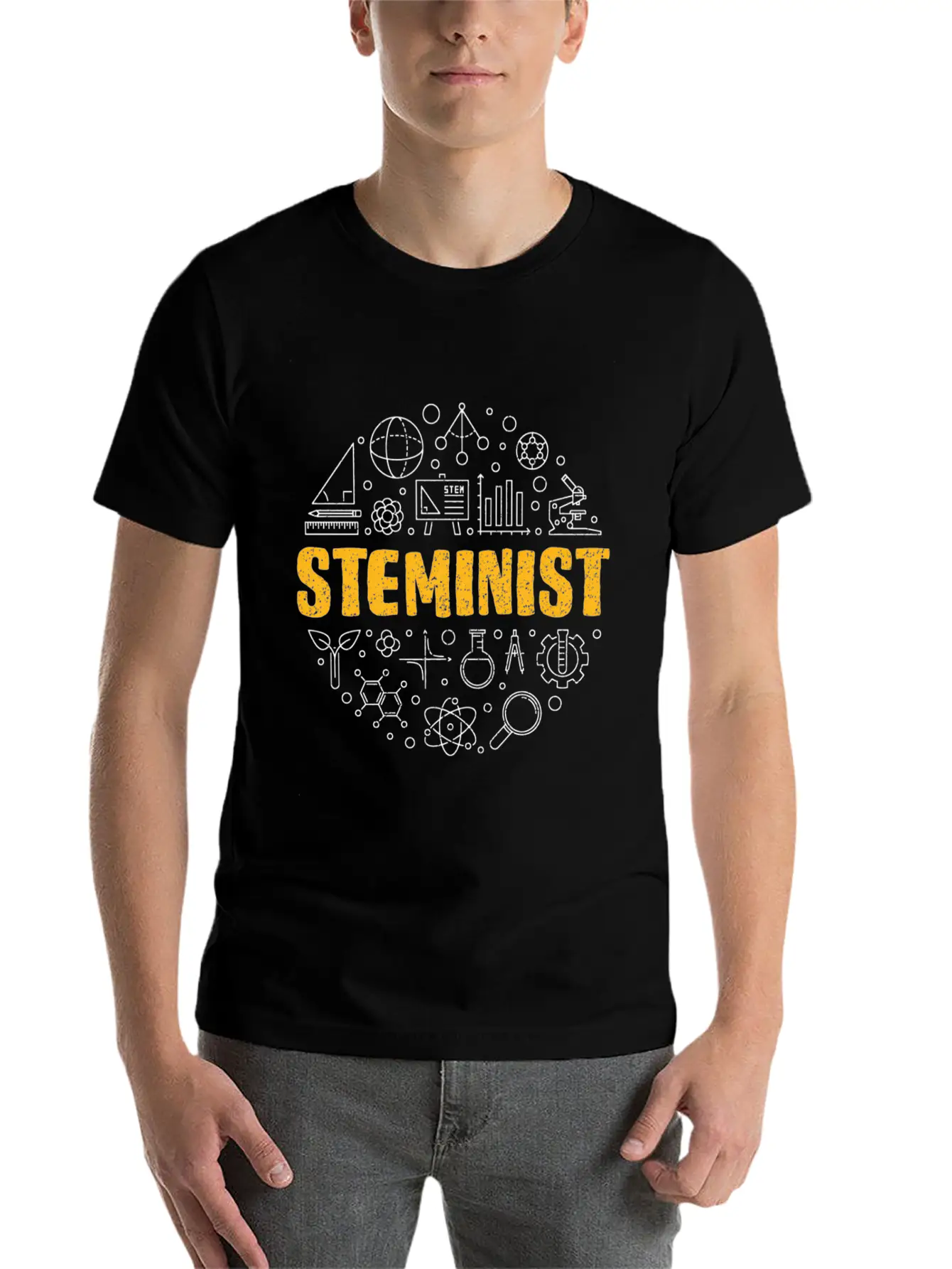 Steminist - Science Tech Engineering And Math Stem Unisex Casual T-Shirt – Clean Design For Daily Comfort