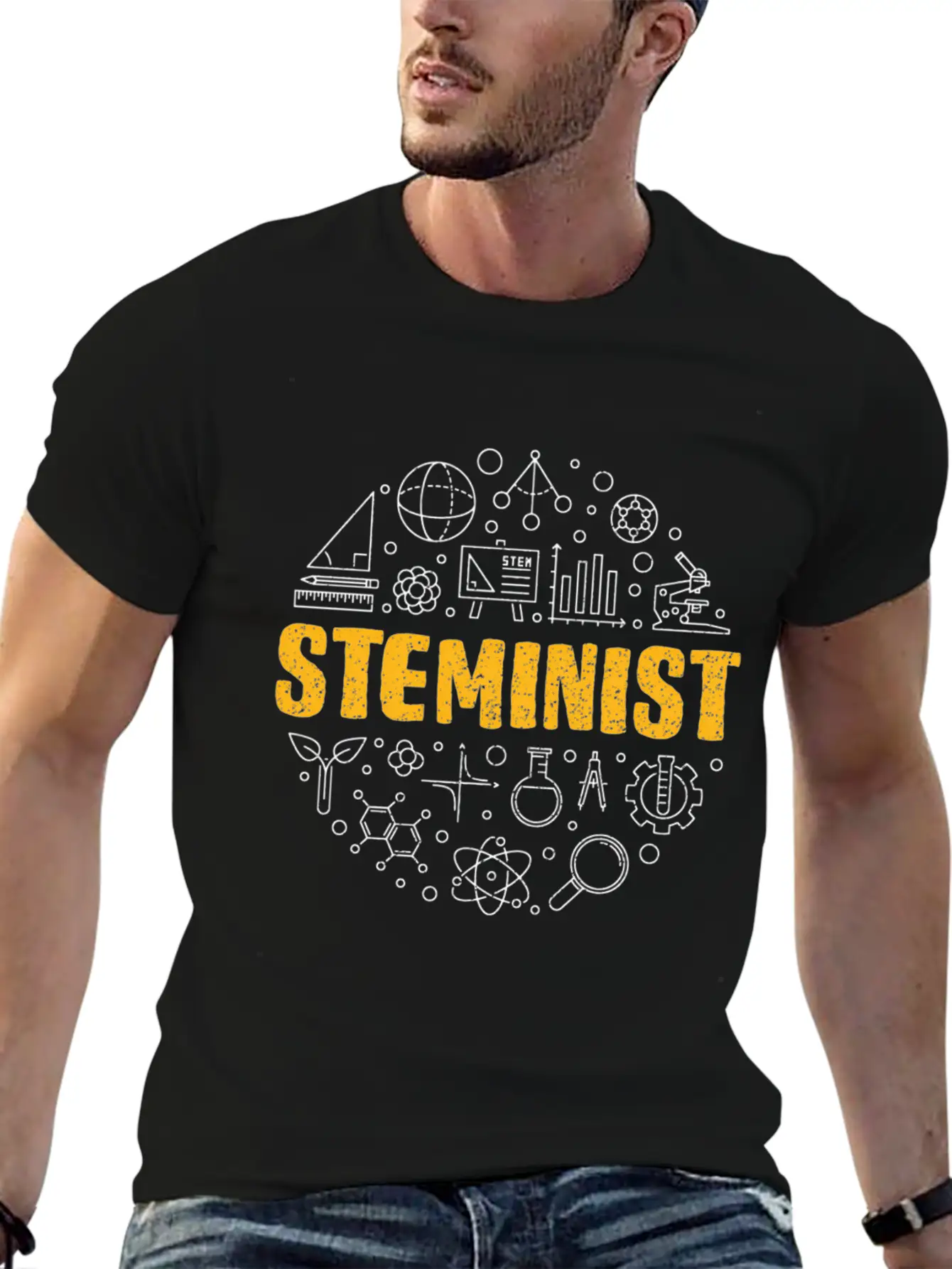 Steminist - Science Tech Engineering And Math Stem Unisex Casual T-Shirt – Clean Design For Daily Comfort