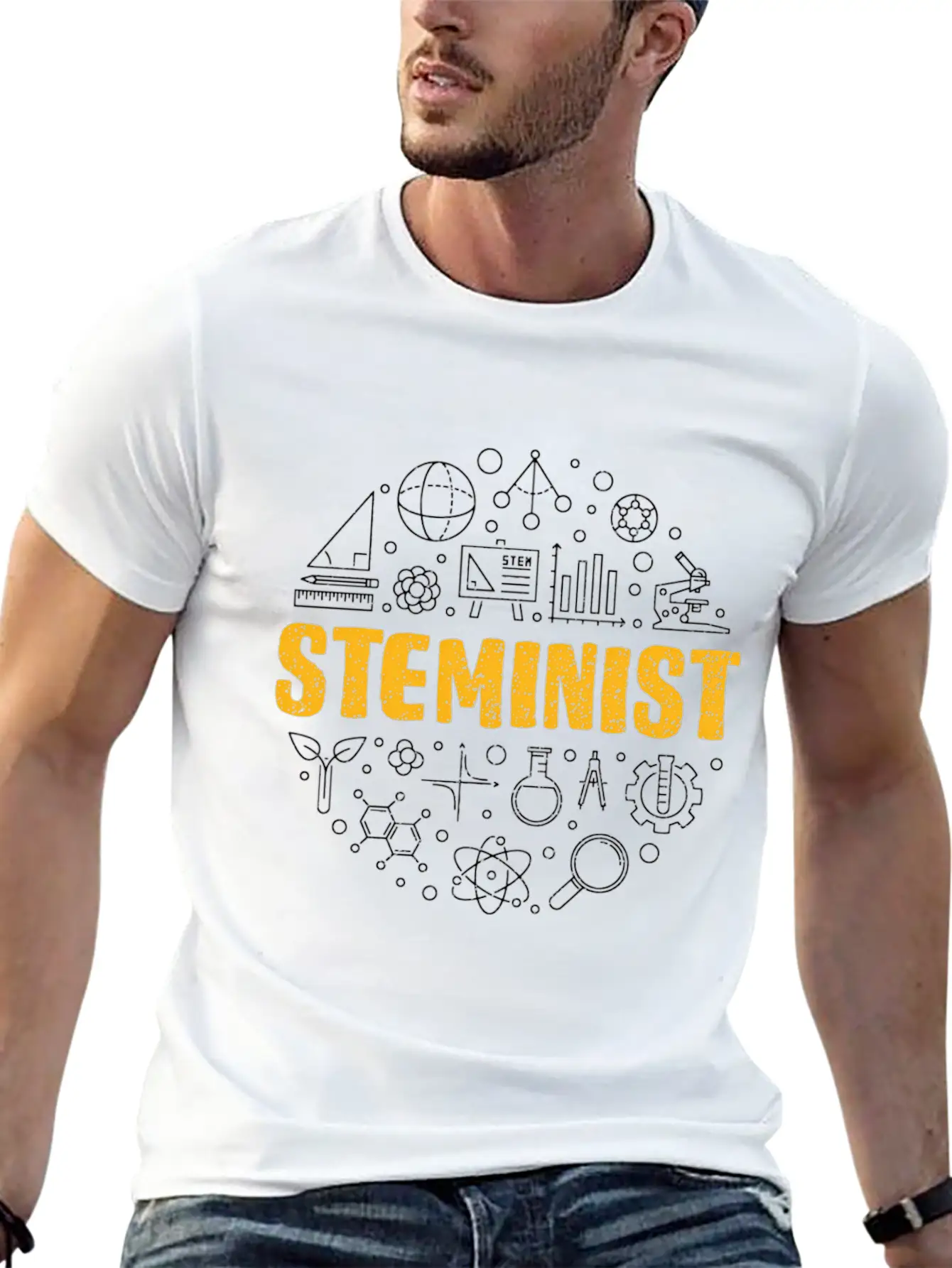 Steminist - Science Tech Engineering And Math Stem Unisex Casual T-Shirt – Clean Design For Daily Comfort