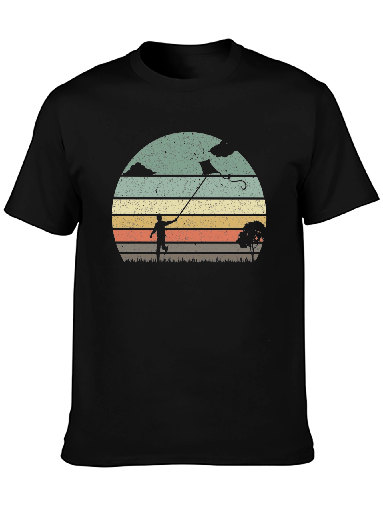 Retro Kite Flying Graphic T-Shirt