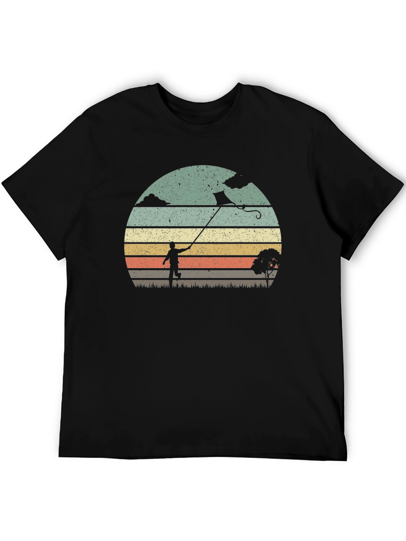 Retro Kite Flying Graphic T-Shirt