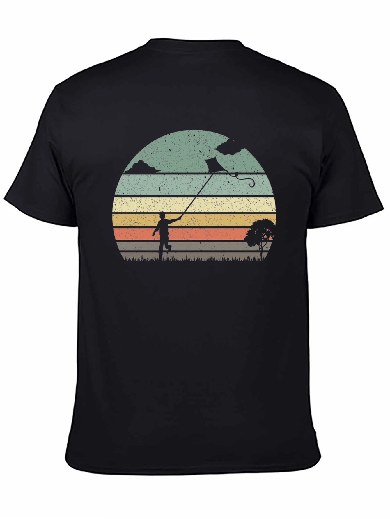 Retro Kite Flying Graphic T-Shirt