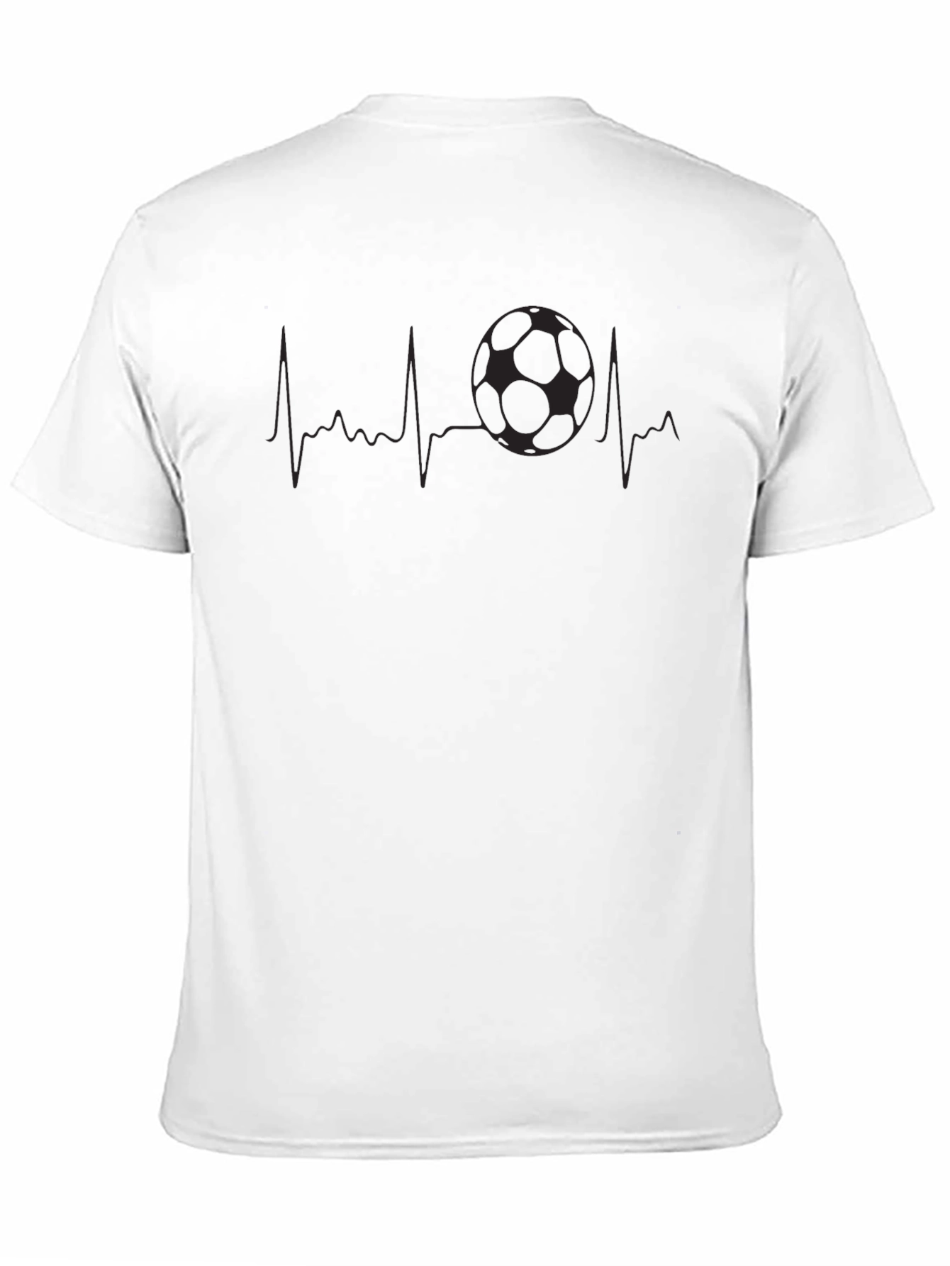 Soccer Heartbeat Graphic Tee - Black T-Shirt