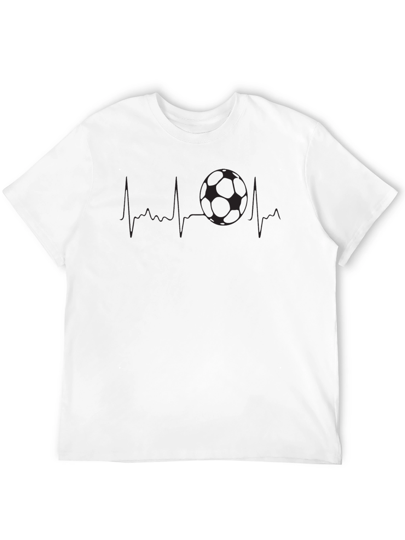 Soccer Heartbeat Graphic Tee - Black T-Shirt