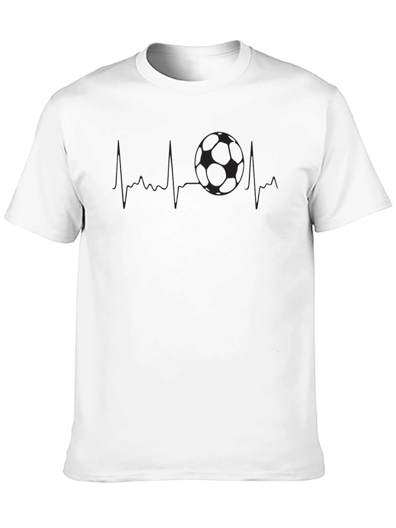 Soccer Heartbeat Graphic Tee - Black T-Shirt