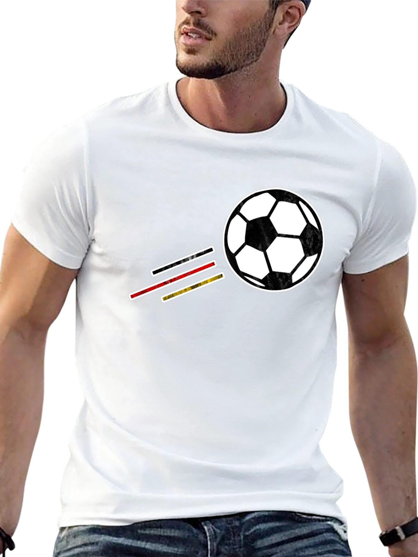 Soccer Ball T-Shirt - Black Graphic Tee