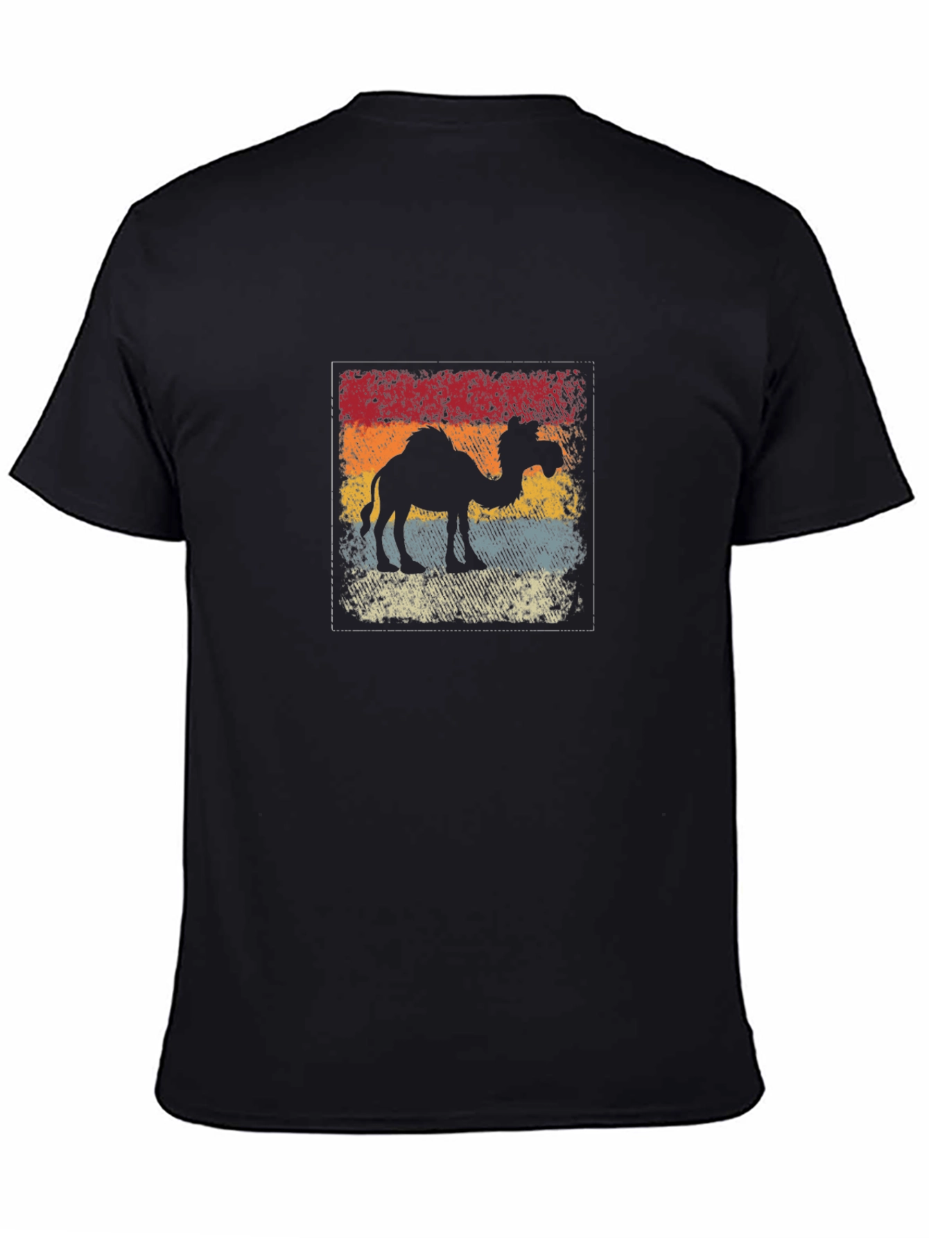 Retro Camel Silhouette Black T-Shirt