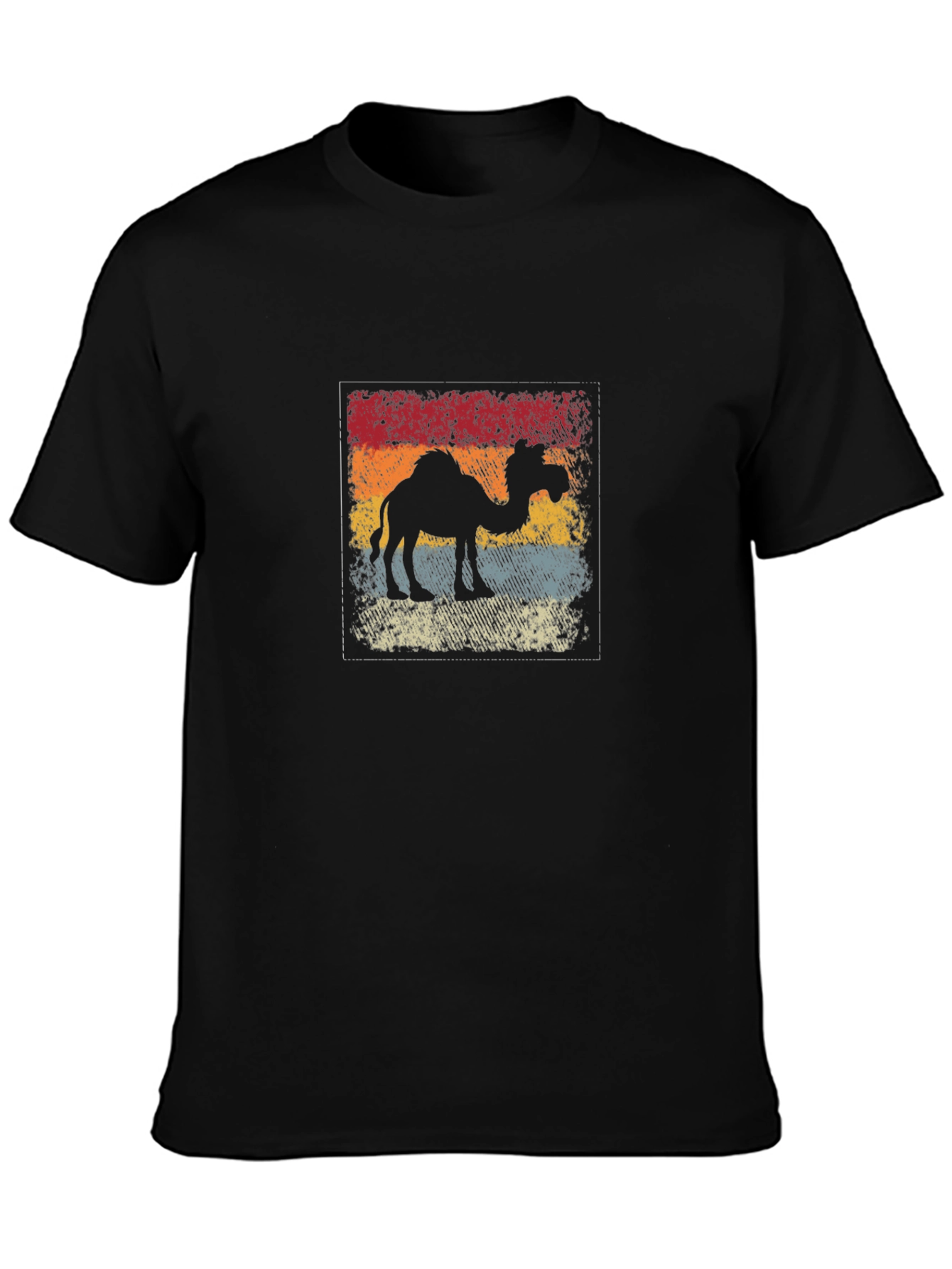 Retro Camel Silhouette Black T-Shirt