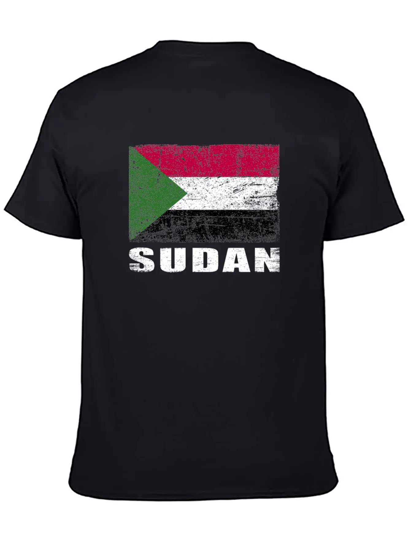 Sudan Flag Grunge Country Flag Sudan Unisex Casual T-Shirt – Clean Design For Daily Comfort