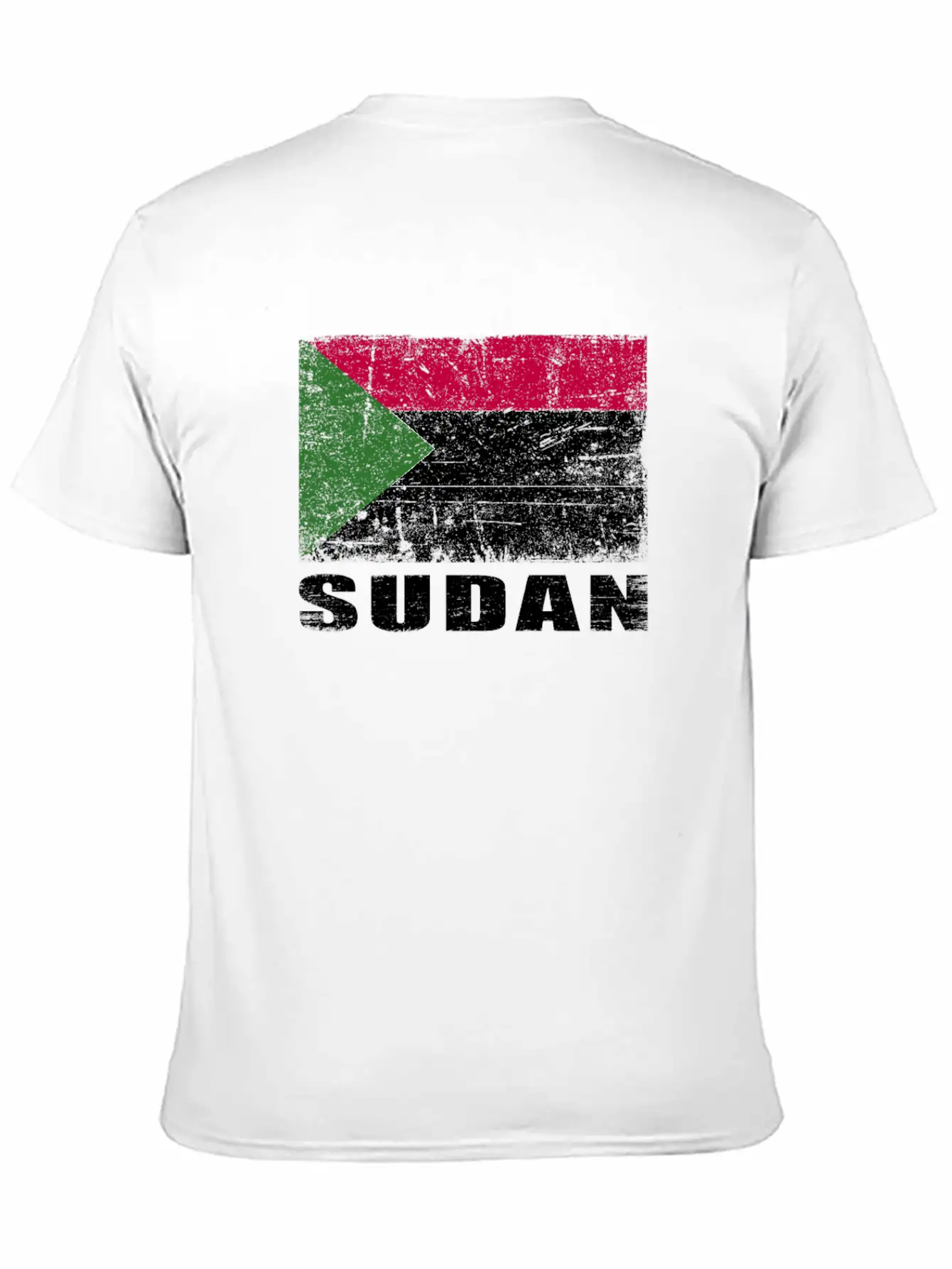 Sudan Flag Grunge Country Flag Sudan Unisex Casual T-Shirt – Clean Design For Daily Comfort