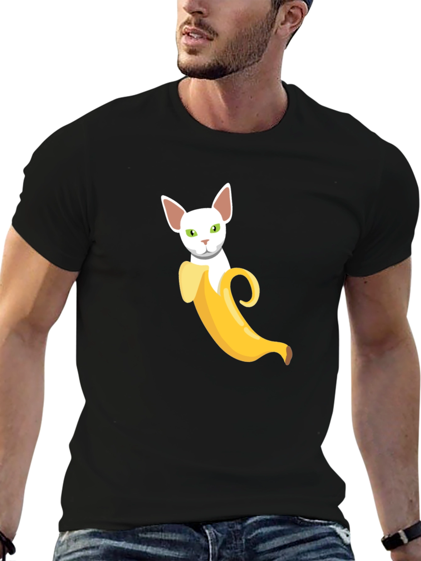 Banana Cat Graphic Tee - Quirky Comfy