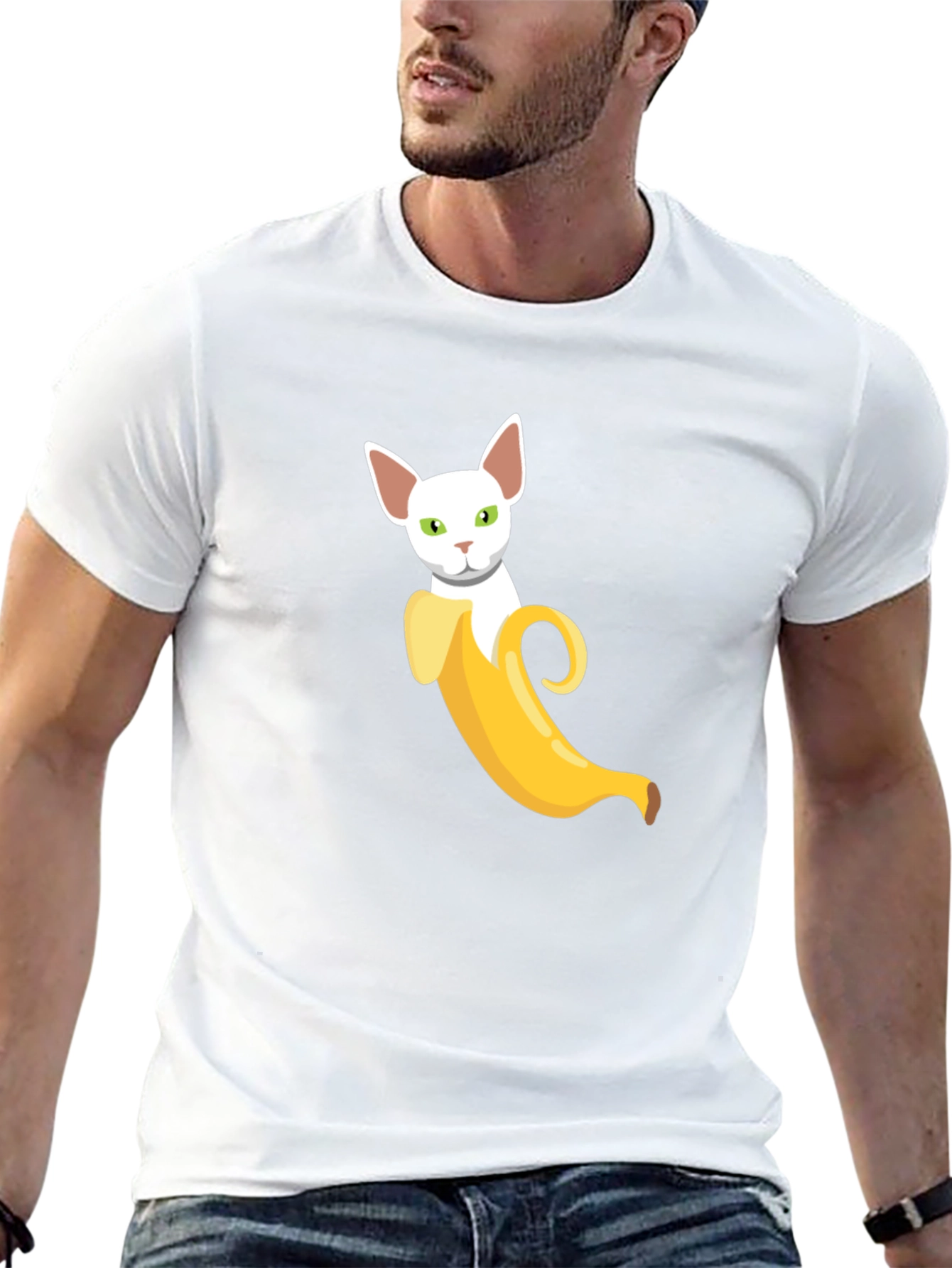 Banana Cat Graphic Tee - Quirky Comfy