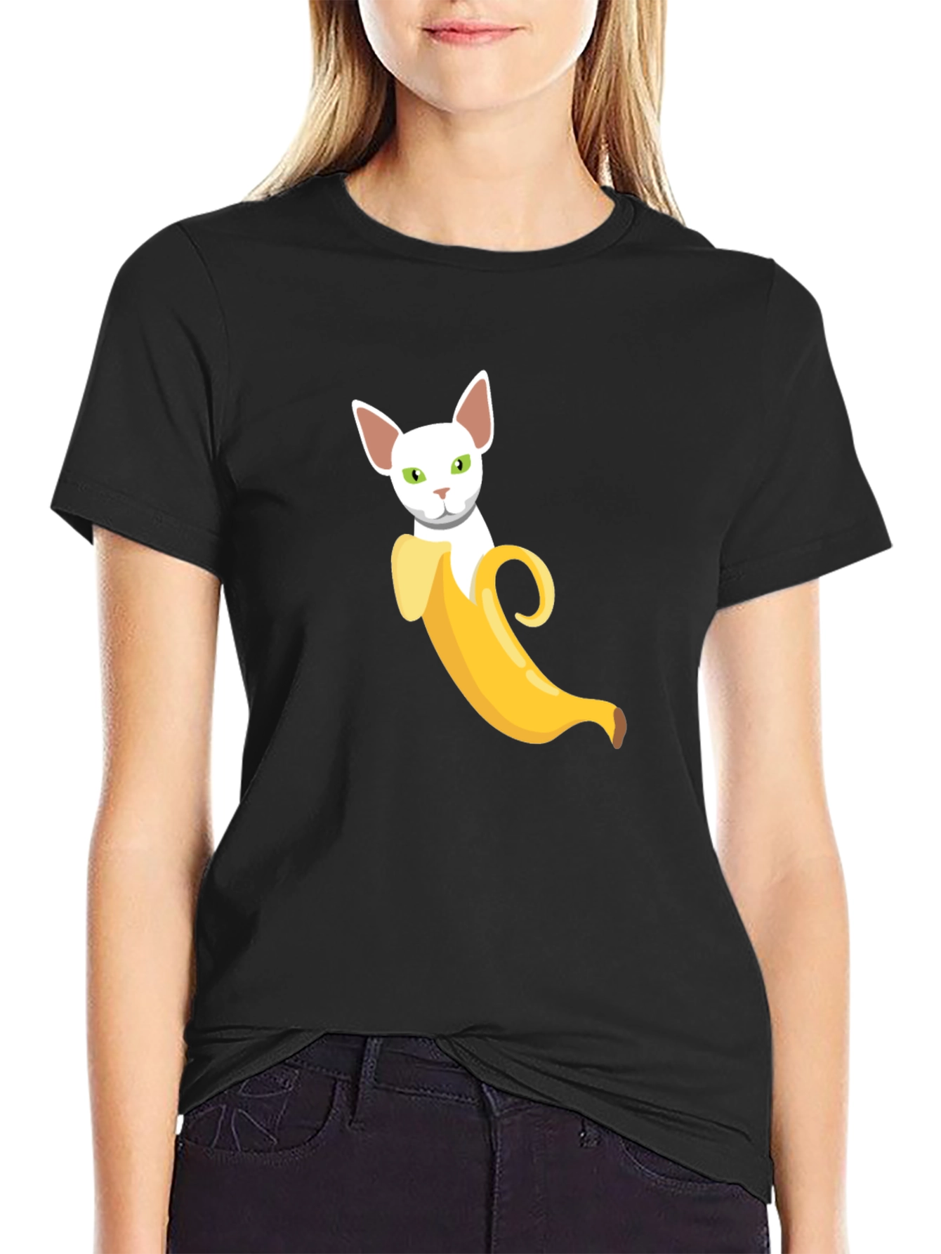 Banana Cat Graphic Tee - Quirky Comfy