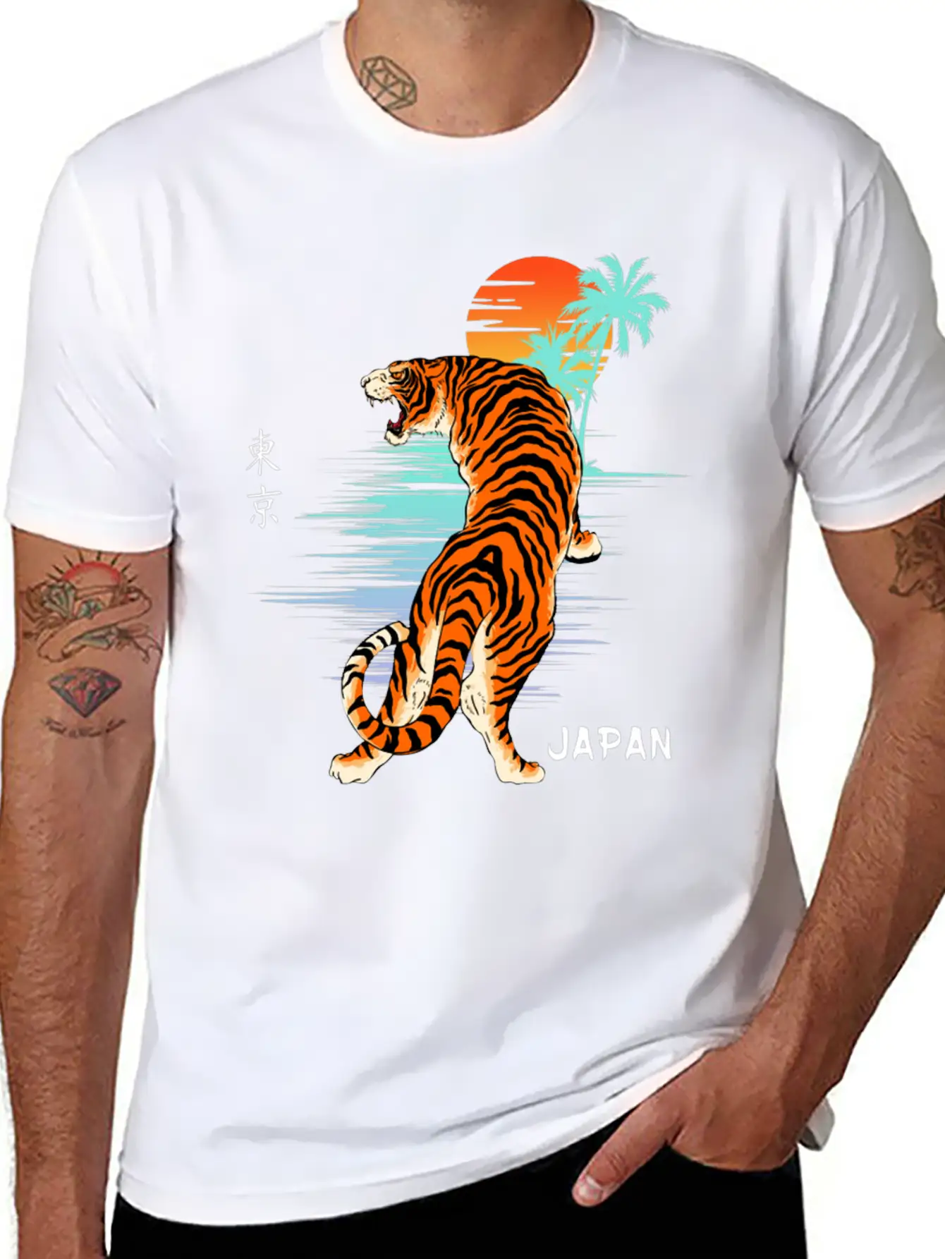 Sunset Tiger Unisex Casual T-Shirt – Clean Design For Daily Comfort