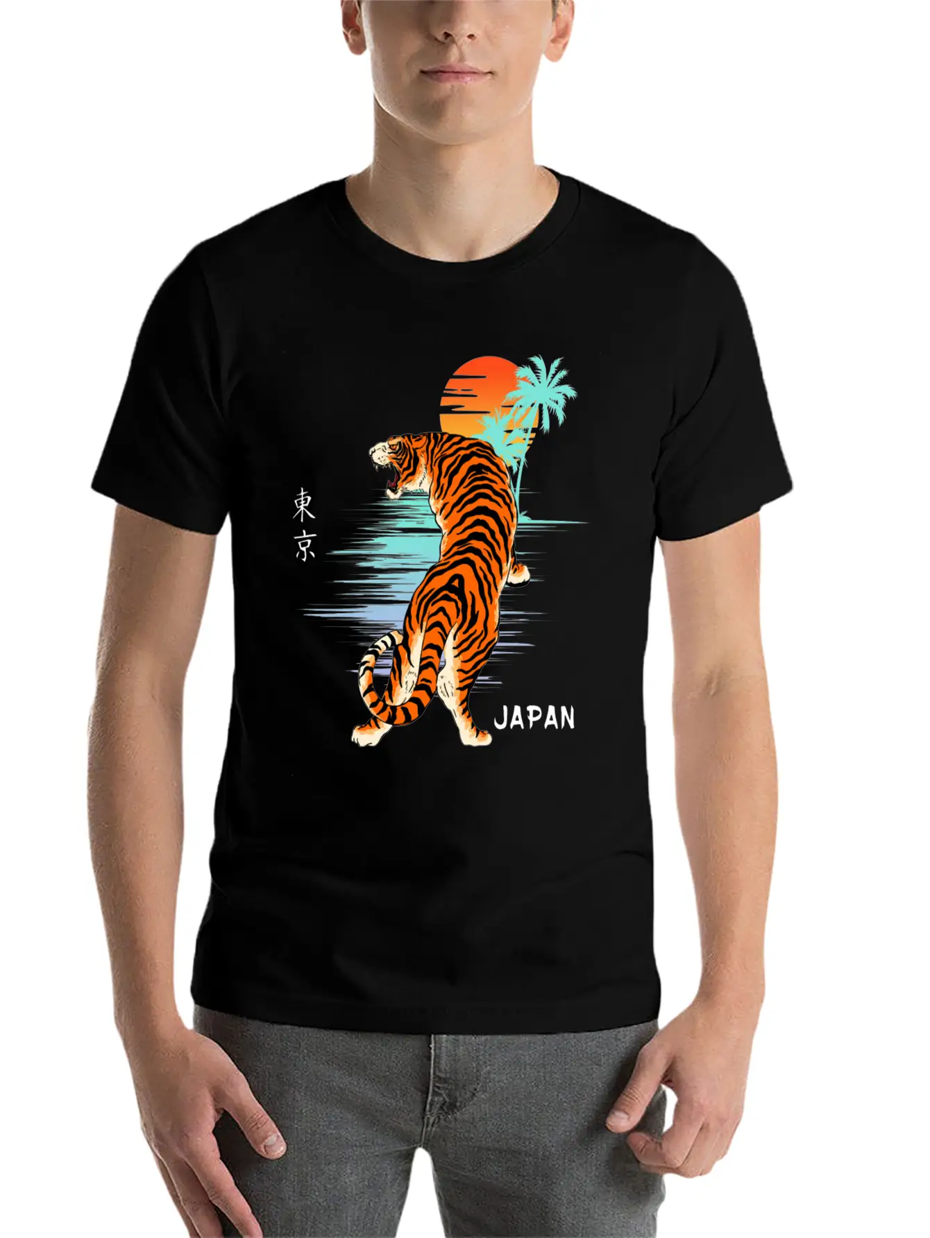 Sunset Tiger Unisex Casual T-Shirt – Clean Design For Daily Comfort