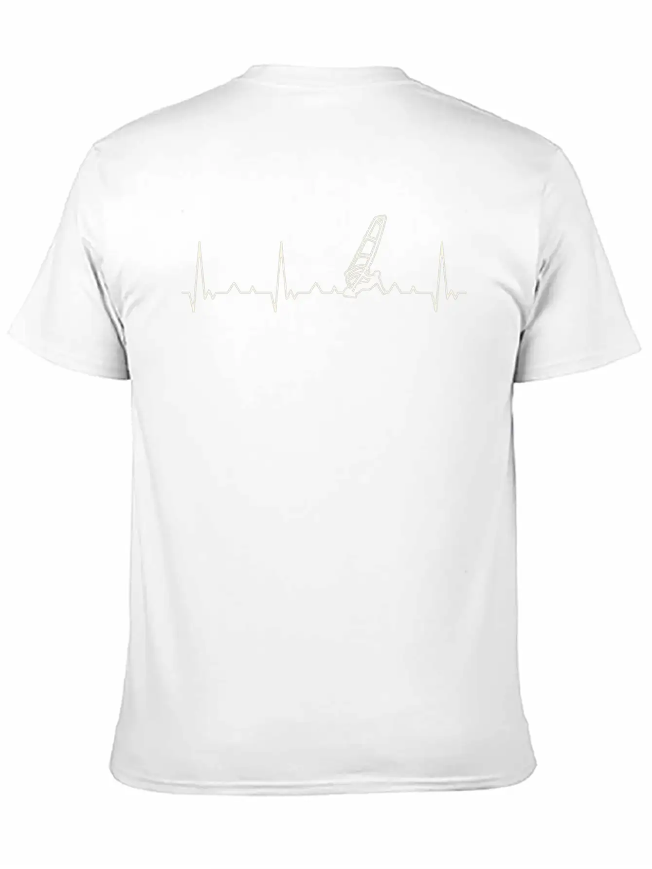 Surfer Windsurfing. Heart. Love. EKG. Pulse. Beat. Unisex Casual T-Shirt – Clean Design For Daily Comfort