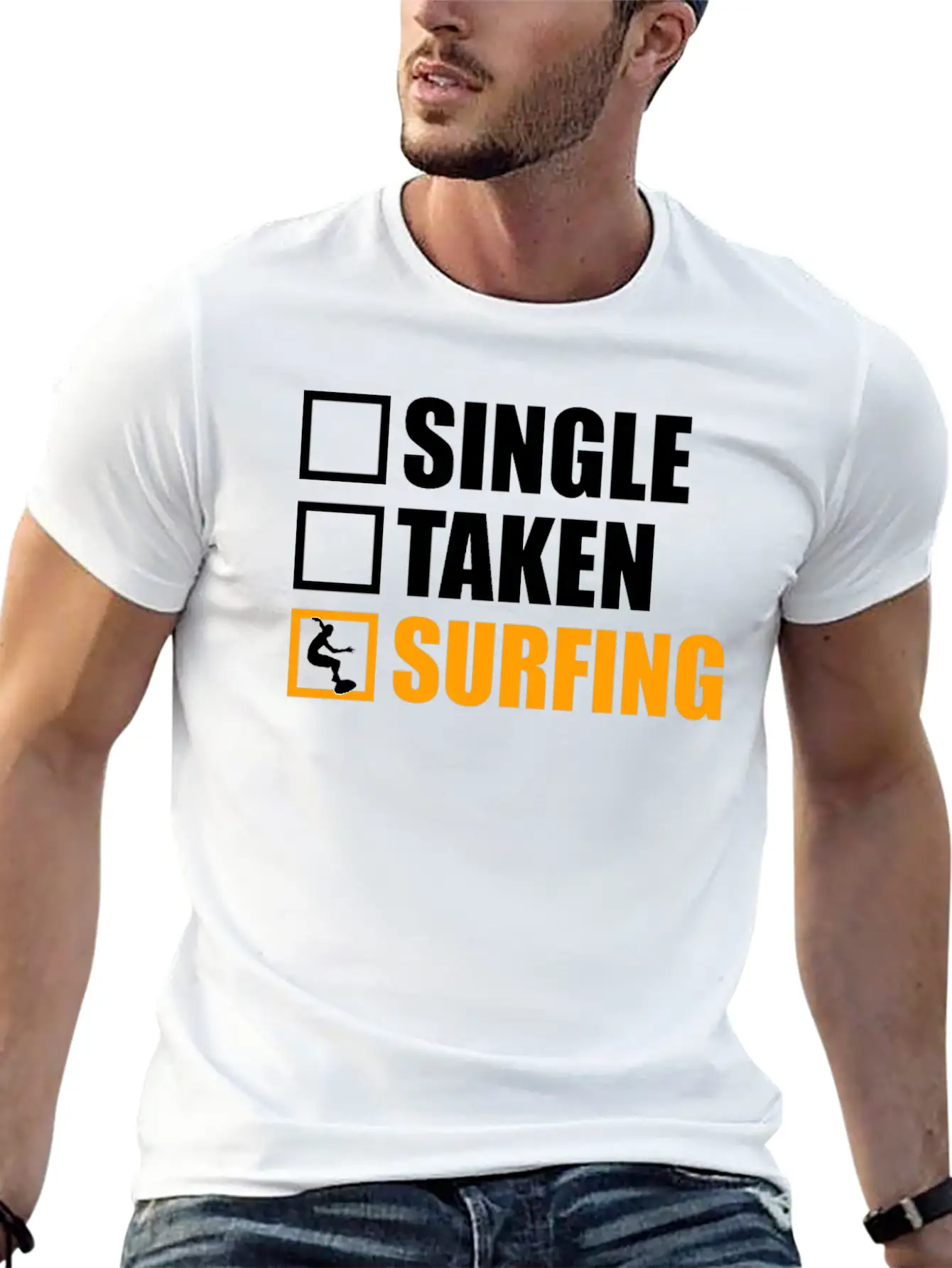 Surfing Is My Girlfriend Unisex Casual T-Shirt – Clean Design For Daily Comfort