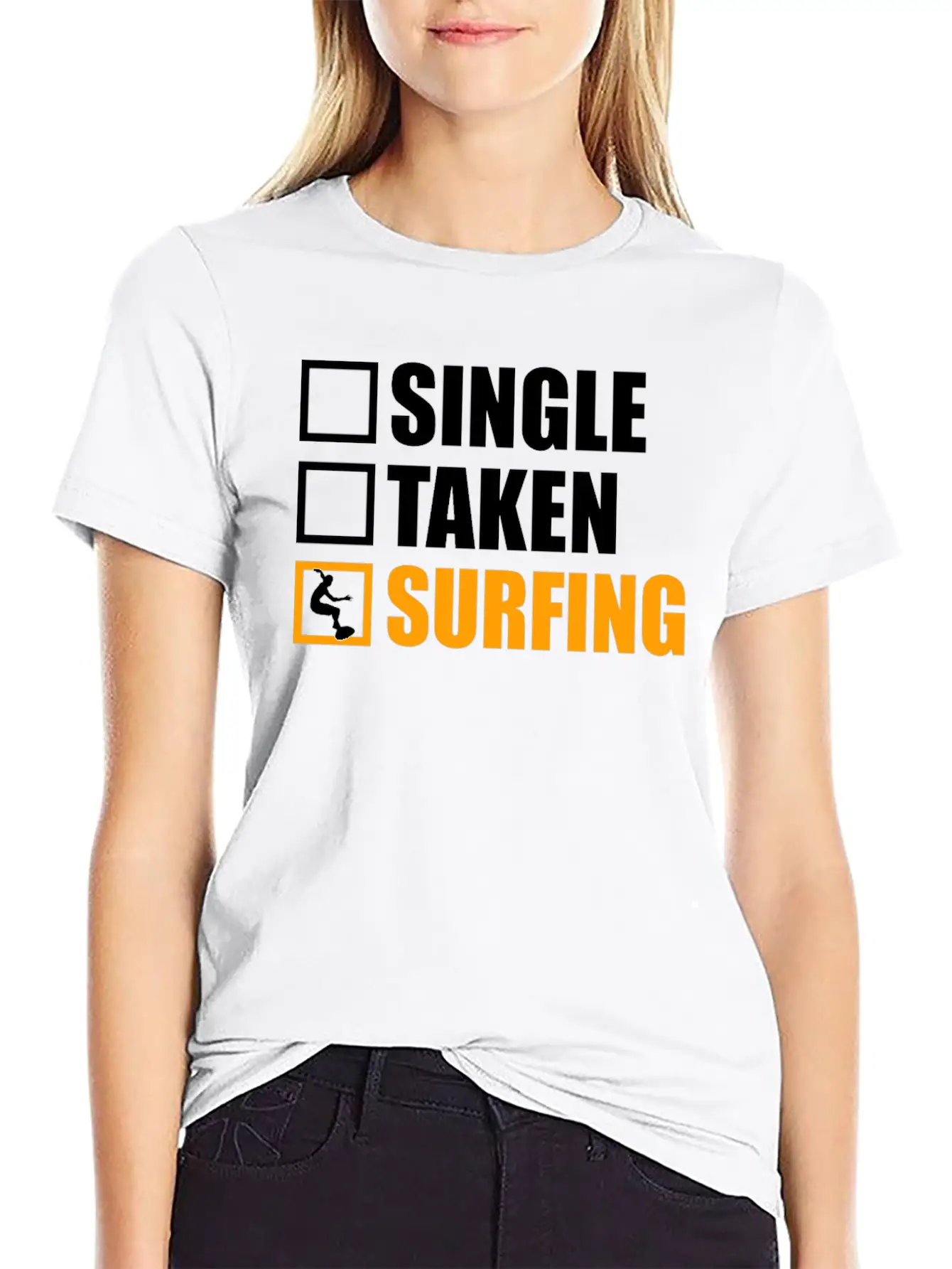 Surfing Is My Girlfriend Unisex Casual T-Shirt – Clean Design For Daily Comfort