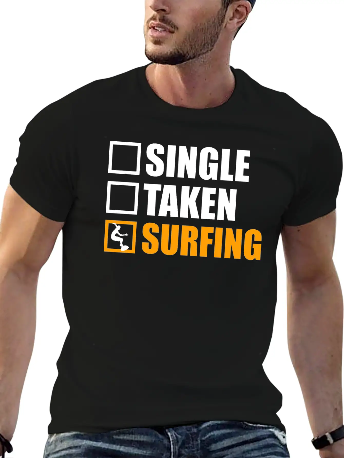 Surfing Is My Girlfriend Unisex Casual T-Shirt – Clean Design For Daily Comfort
