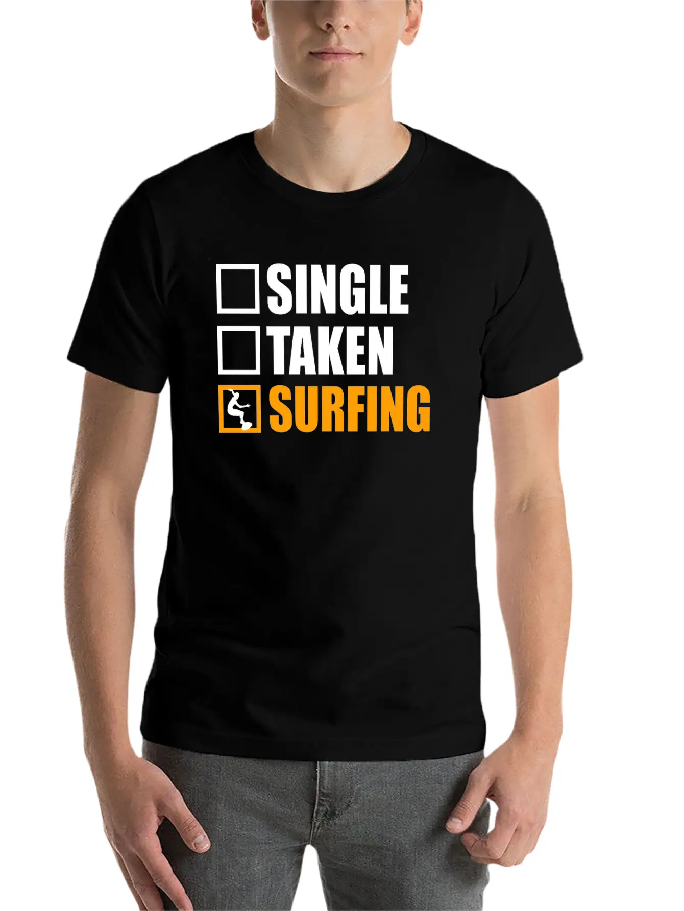 Surfing Is My Girlfriend Unisex Casual T-Shirt – Clean Design For Daily Comfort