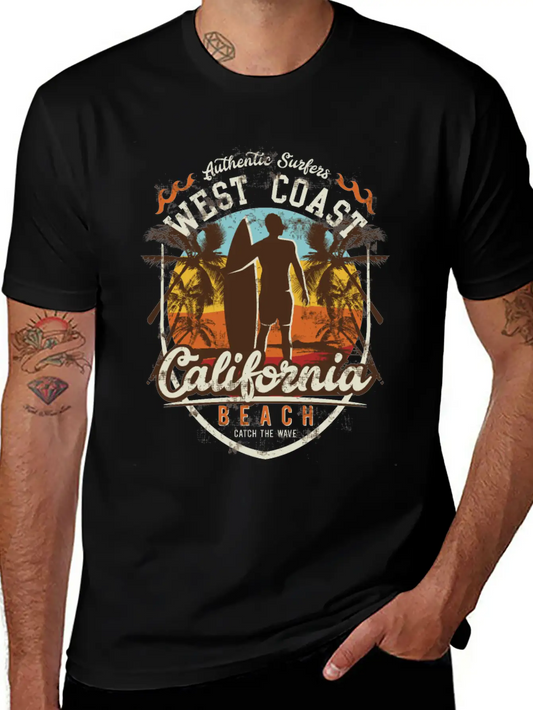 Surfing Surfer West Coast Surfing Strand Beach Unisex Casual T-Shirt – Clean Design For Daily Comfort