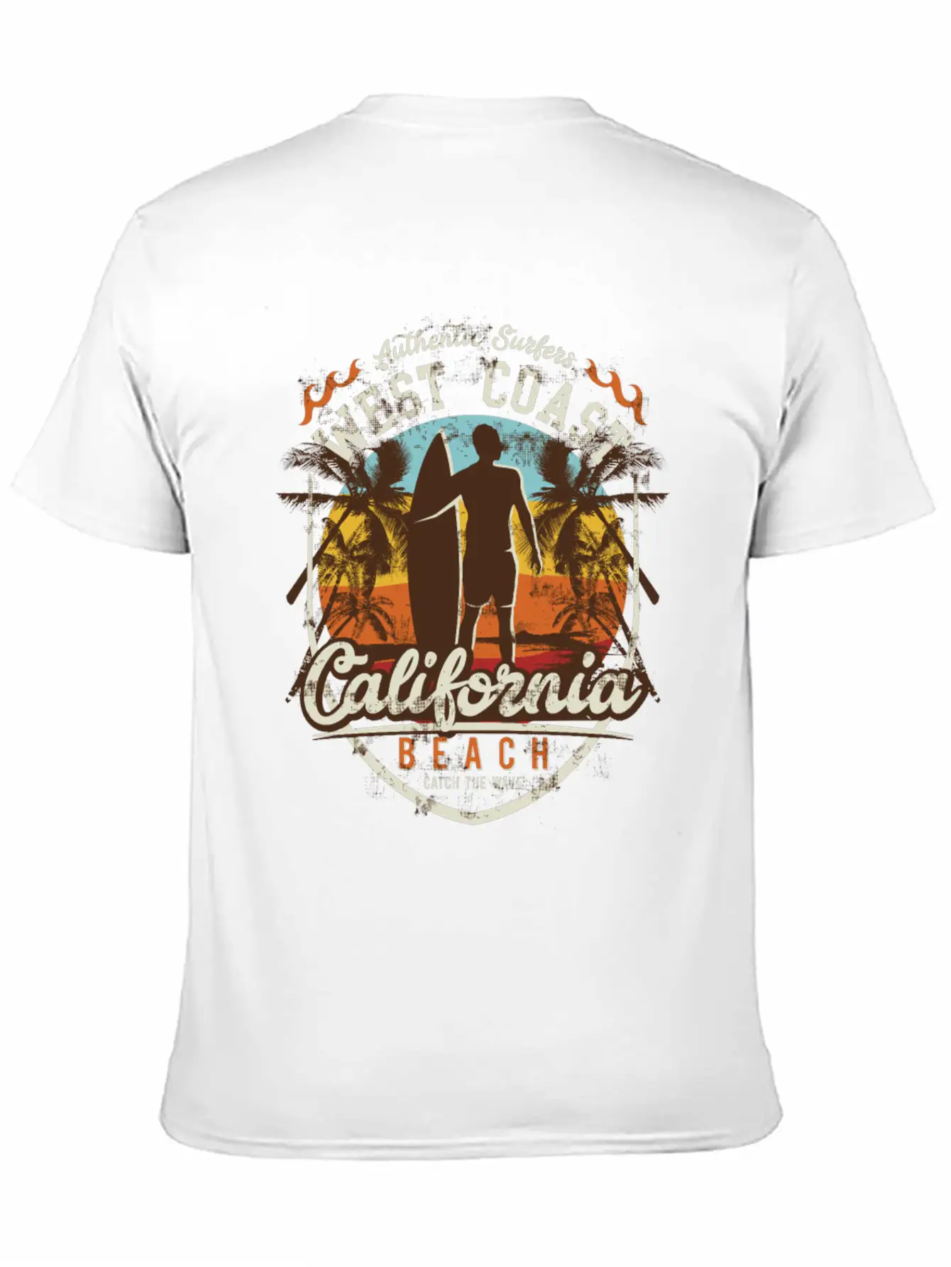 Surfing Surfer West Coast Surfing Strand Beach Unisex Casual T-Shirt – Clean Design For Daily Comfort
