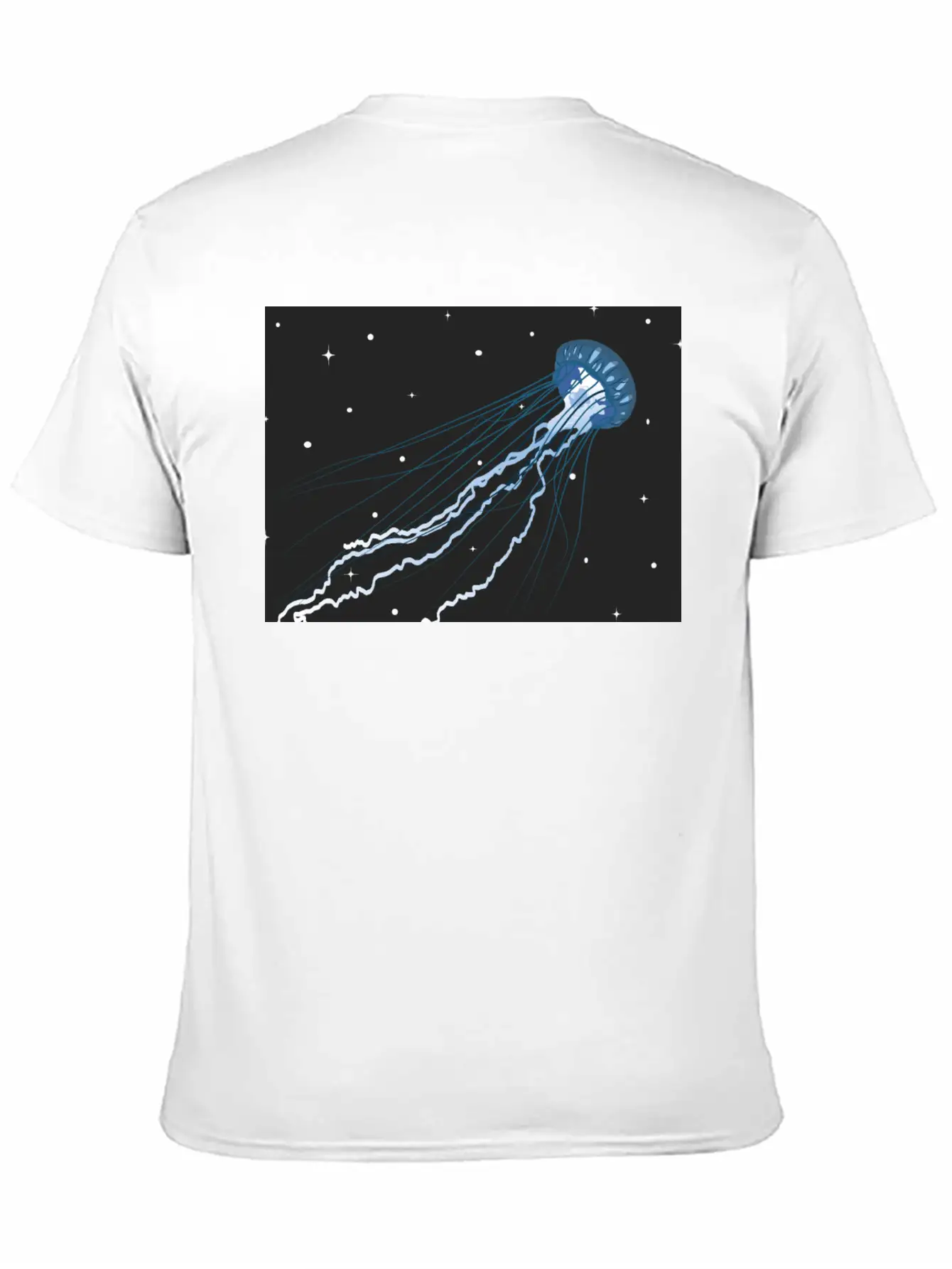 Surreal Jellyfish In Stars | Digital Artwork Unisex Casual T-Shirt – Clean Design For Daily Comfort