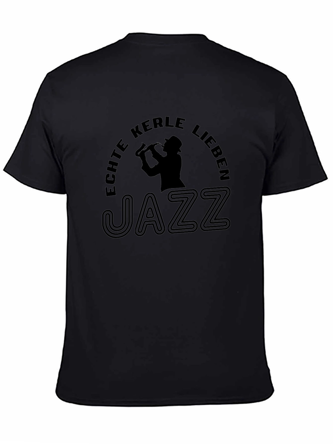 Echte Kerle Lieben Jazz Graphic Black T-Shirt
