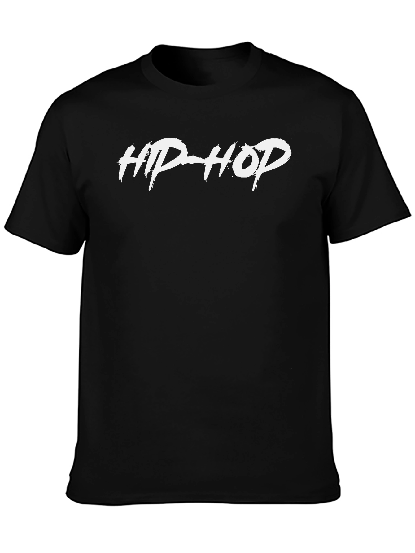 Hip Hop Graphic Tee - Stylish Black Cotton T-Shirt