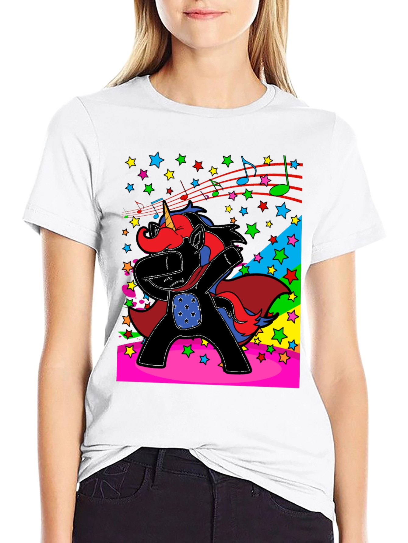 Dabbing Unicorn Stars T-Shirt