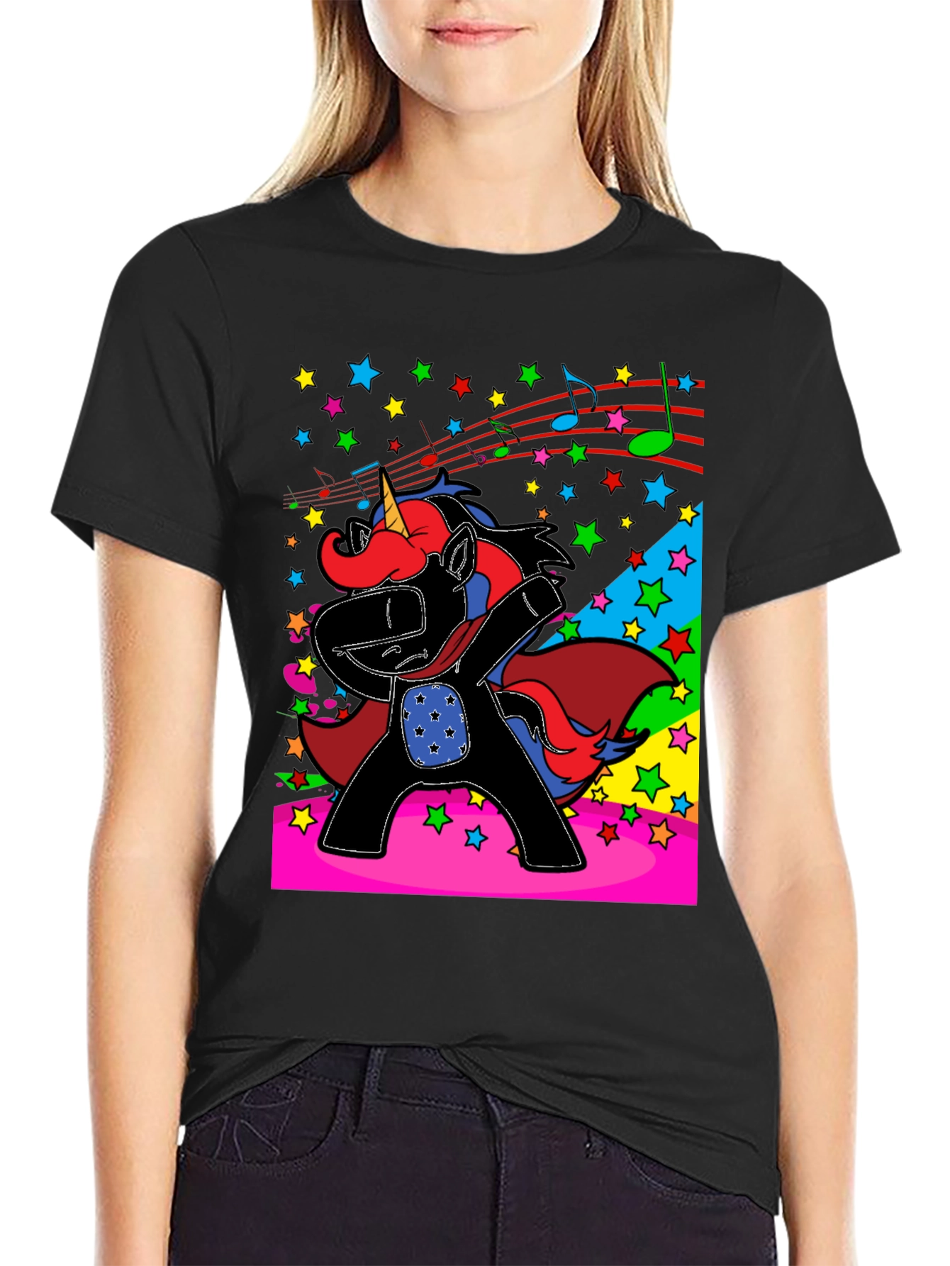 Dabbing Unicorn Stars T-Shirt