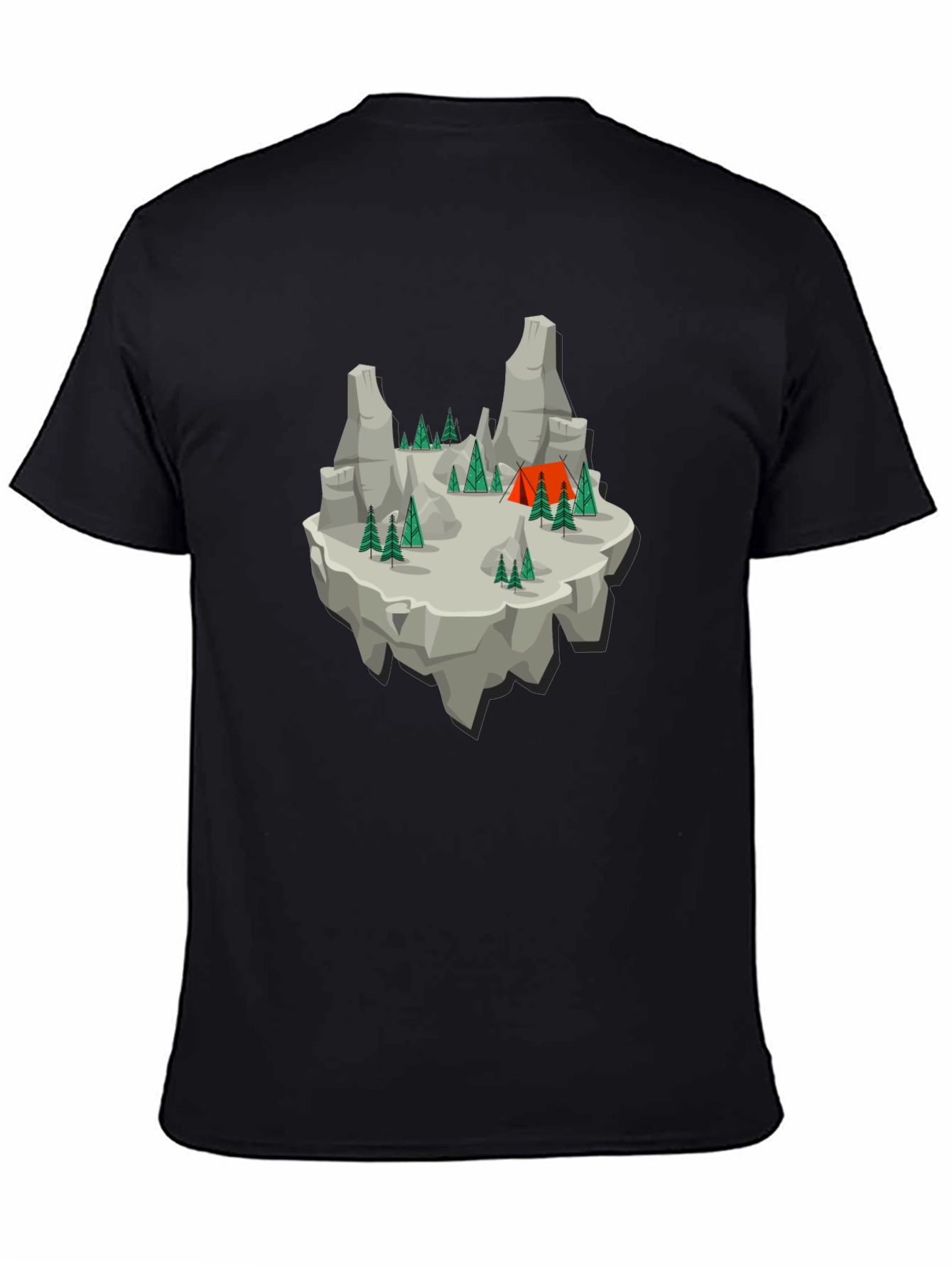 Floating Island Camping T-Shirt - Graphic Tee