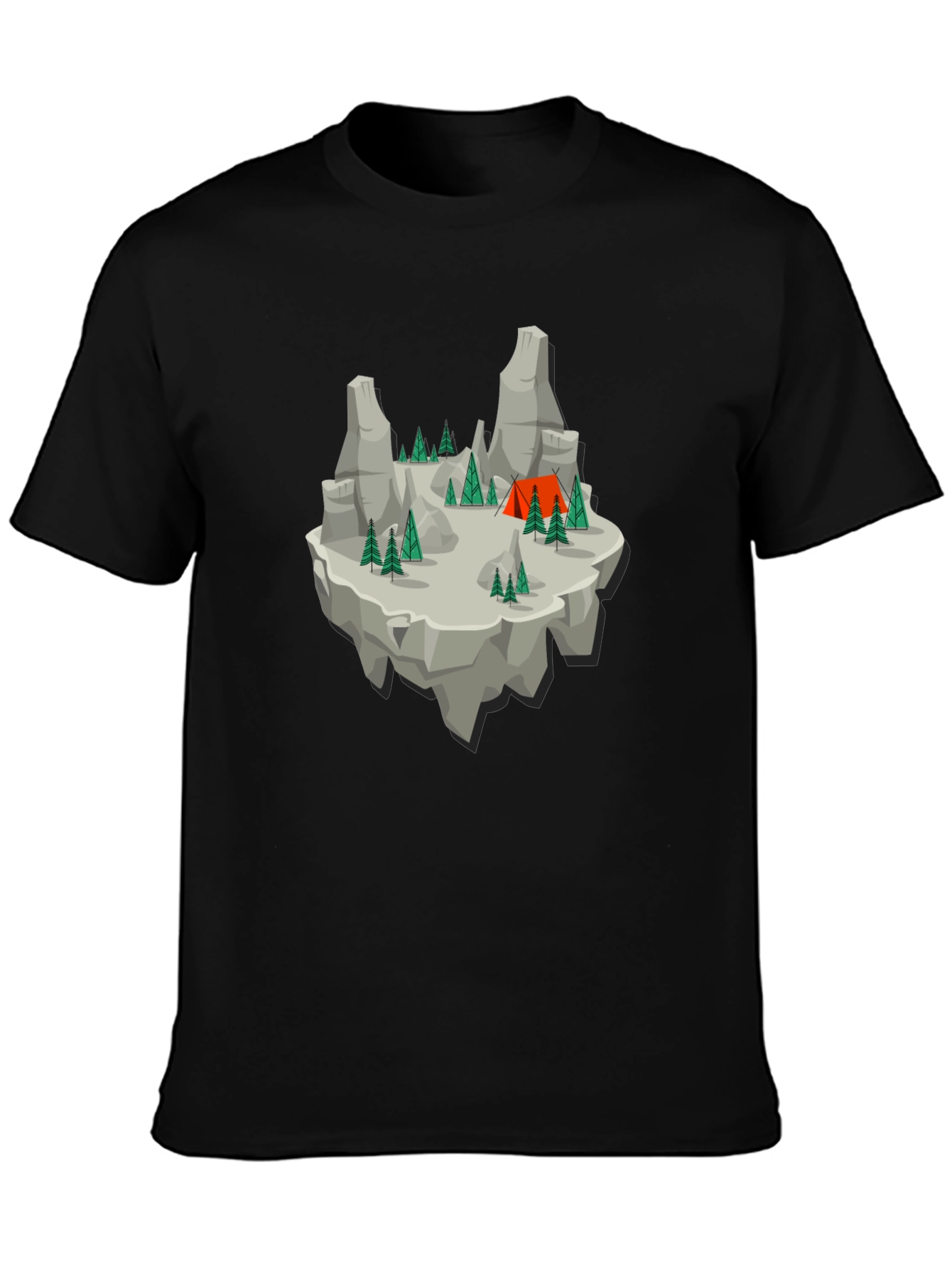 Floating Island Camping T-Shirt - Graphic Tee