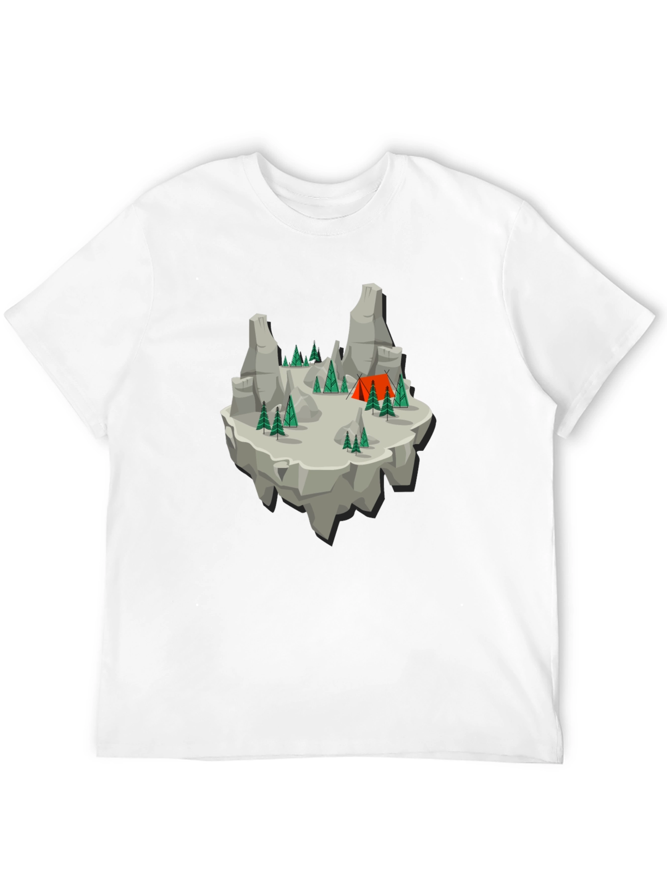 Floating Island Camping T-Shirt - Graphic Tee
