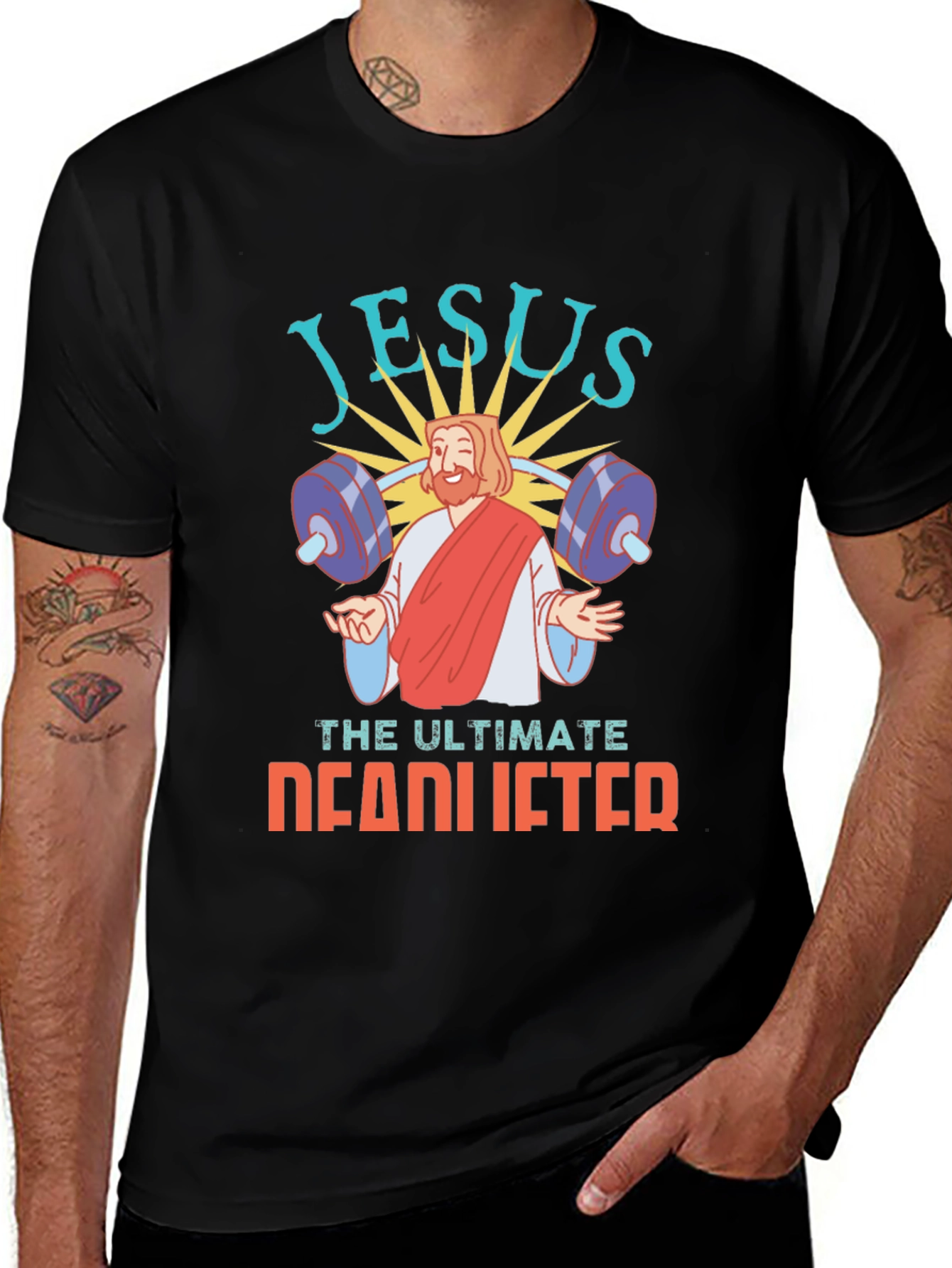 Jesus The Ultimate Deadlifter Graphic Tee